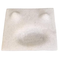Cat Face Hand Carved Marble Sculpture by Tom Von Kaenel