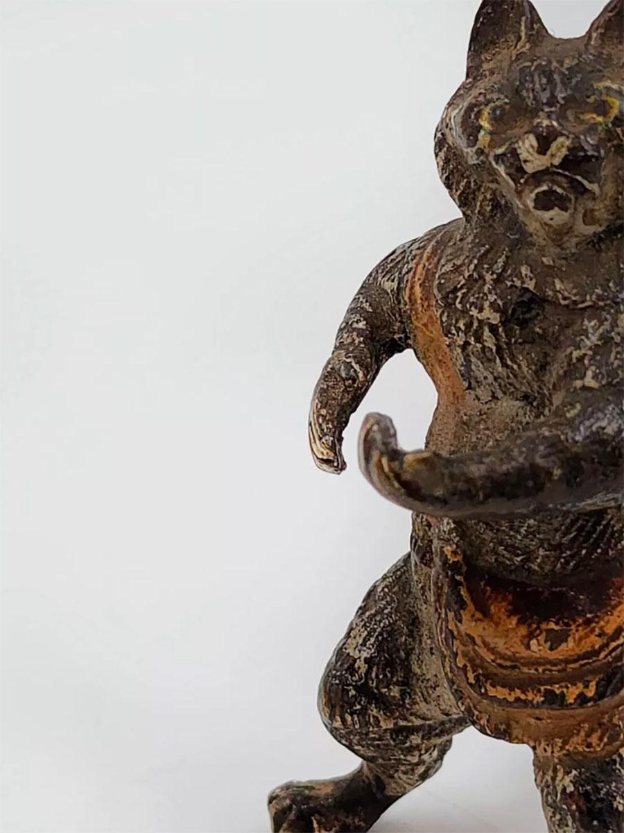 Art Nouveau Figura di gatto in bronzo viennese di Franz Bergman in vendita