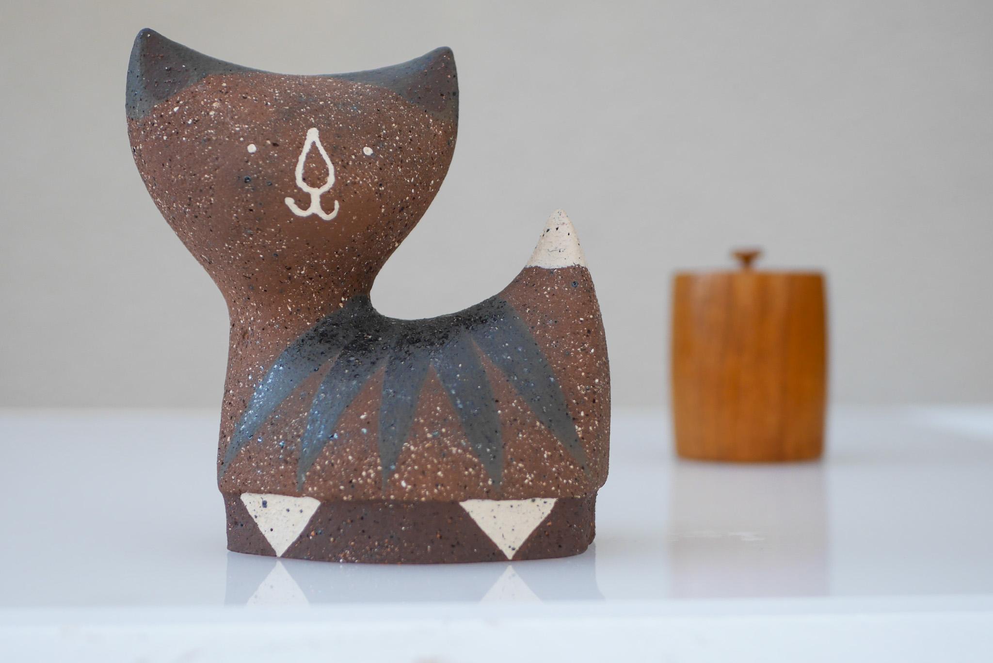 Cat Figurine in Ceramic by Thomas Hellström for Nittsjö, Sweden 4