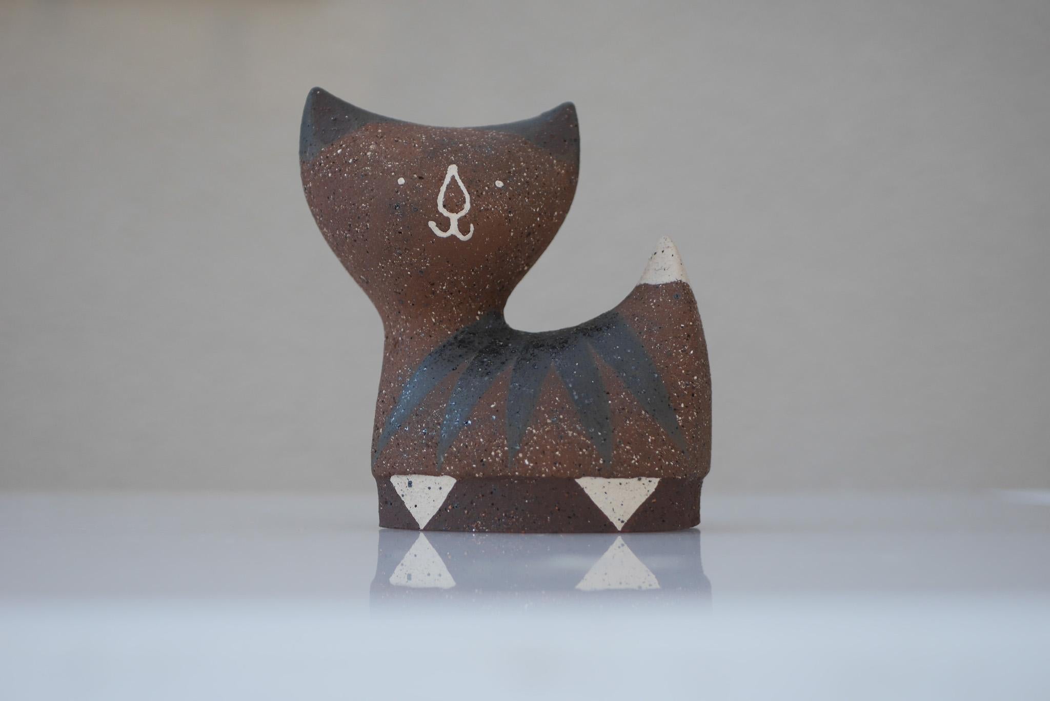Cat Figurine in Ceramic by Thomas Hellström for Nittsjö, Sweden 6