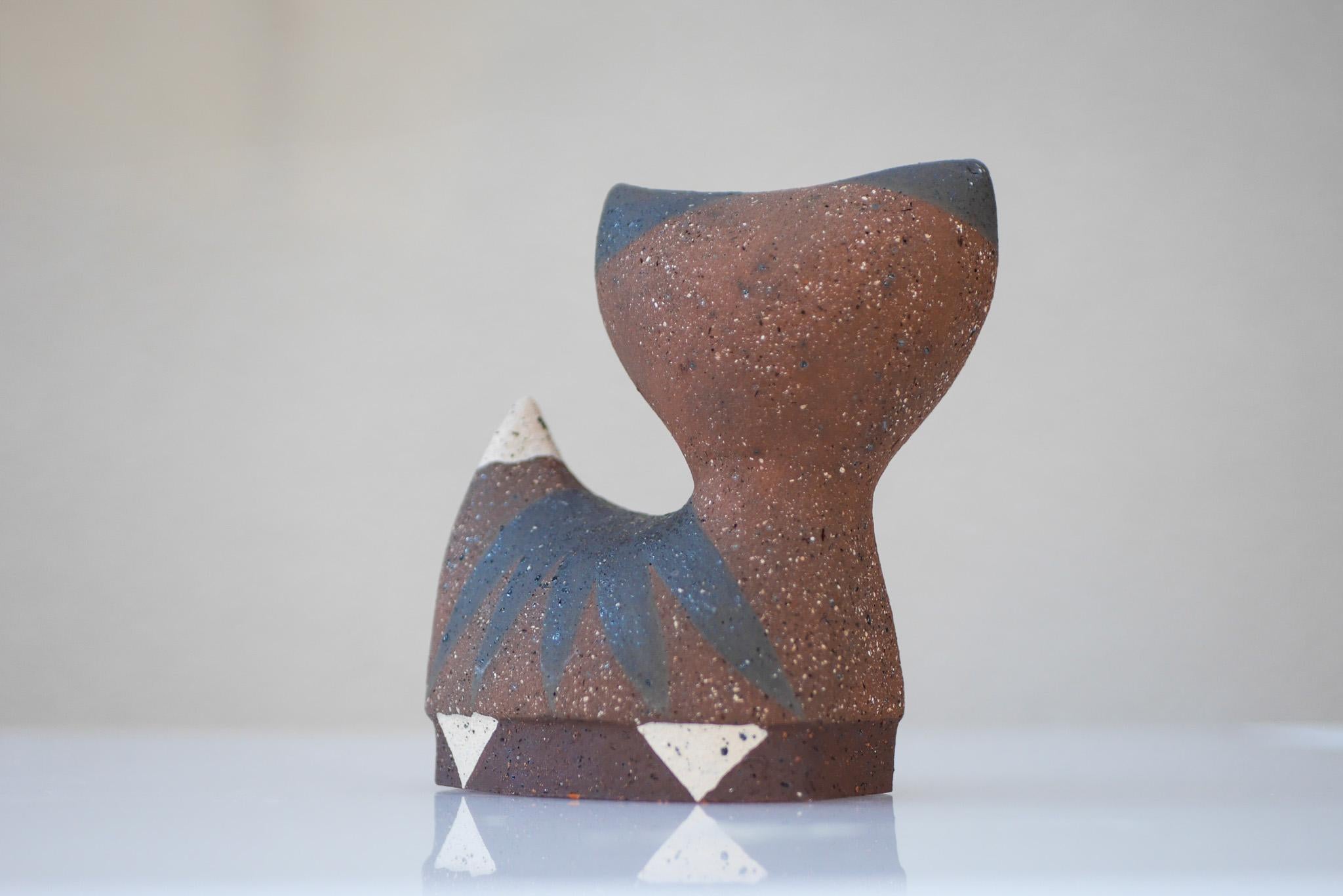 Cat Figurine in Ceramic by Thomas Hellström for Nittsjö, Sweden 1