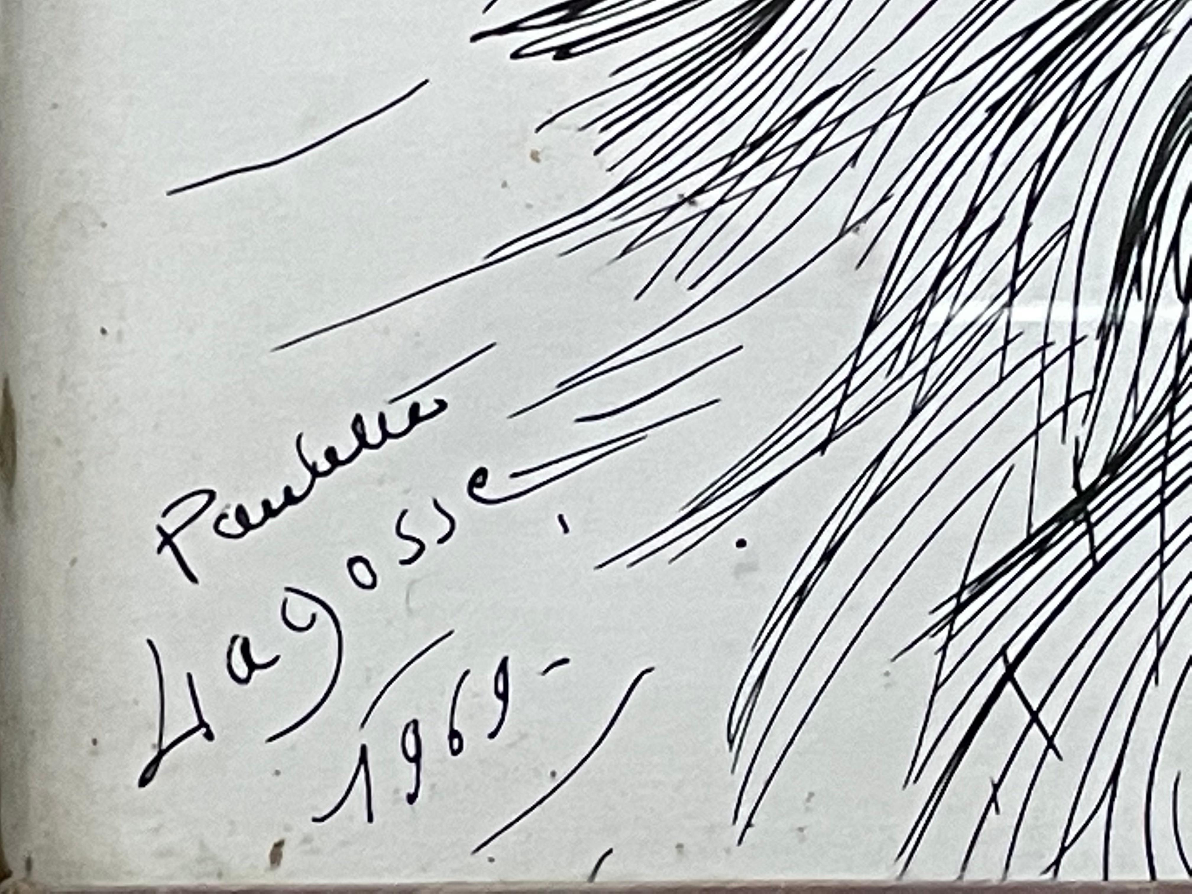 Cat Ink-Paar von Paulette Lagosse, 1969 im Angebot 4