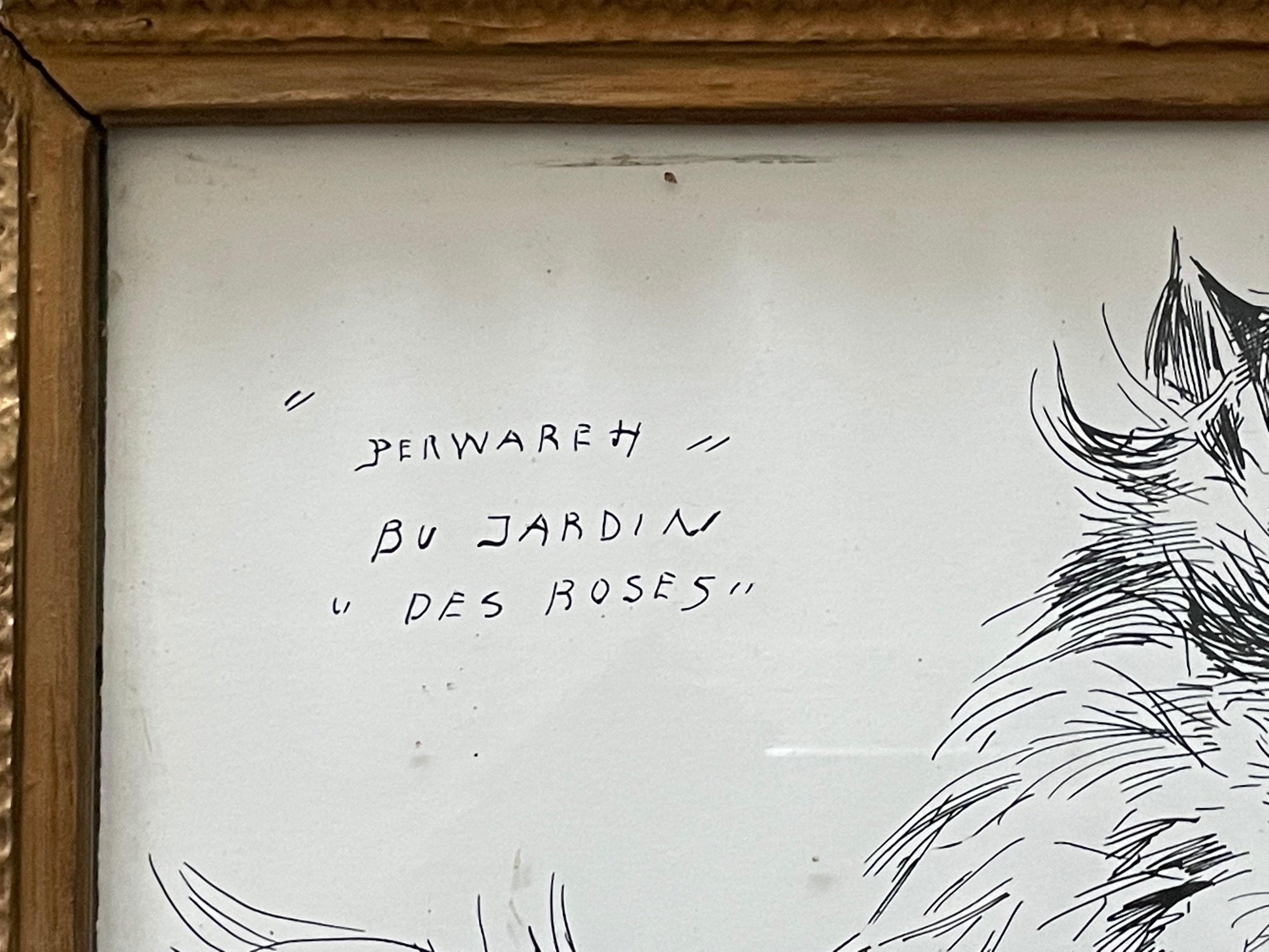 Paiting de tinta de gato de Paulette Lagosse, 1969 en venta 2