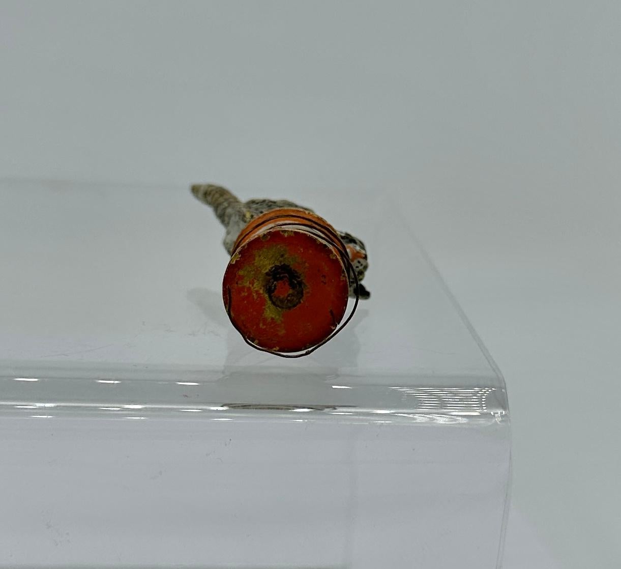 Women's or Men's Cat Kitten on Spool of Thread Austrian Vienna Bronze circa 1900 Miniature Bronze For Sale