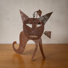 Cat Mobile Sculpture Folk Art