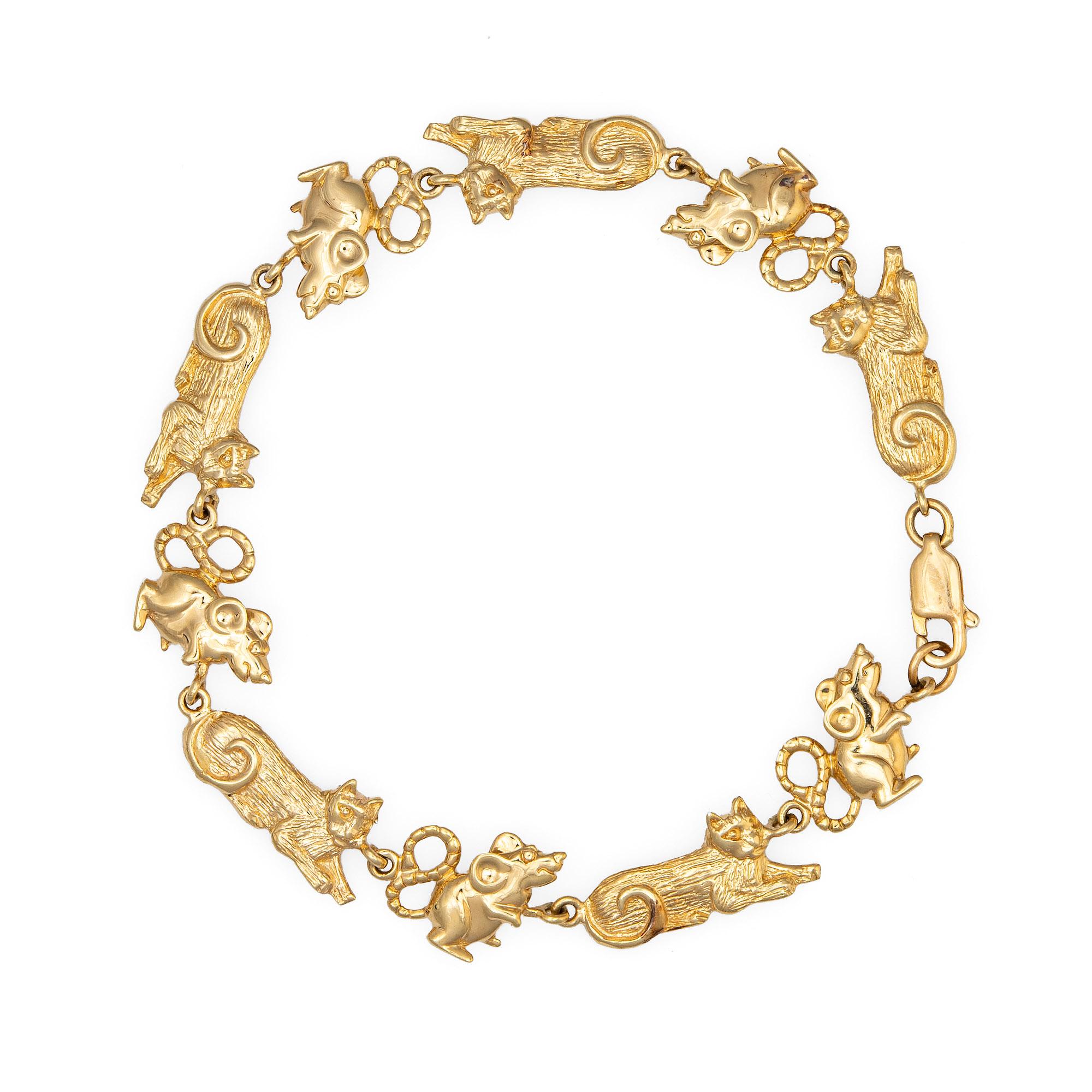 cat bracelet gold