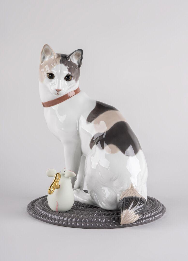 lladro cat and mouse figurine