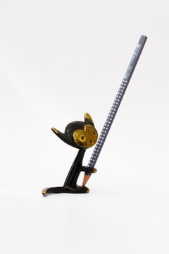 Katzen-Bleistifthalter von Walter Bosse um 1950