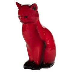 Royal Doulton Red Flambe Porcelain Figurine "CAT"