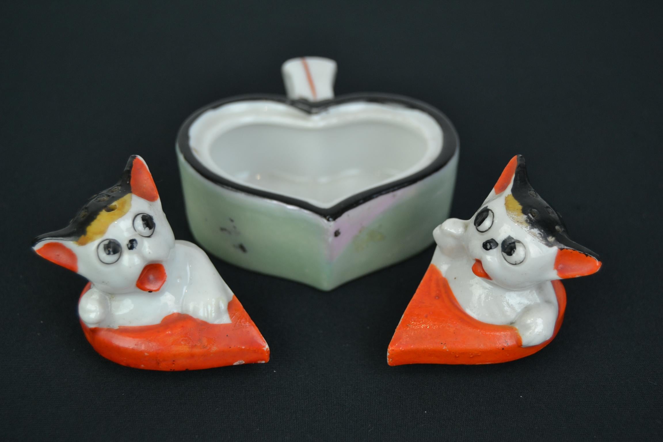 Cat Salt and Pepper Shakers and Mustard Pot by Klimax For Sale 9