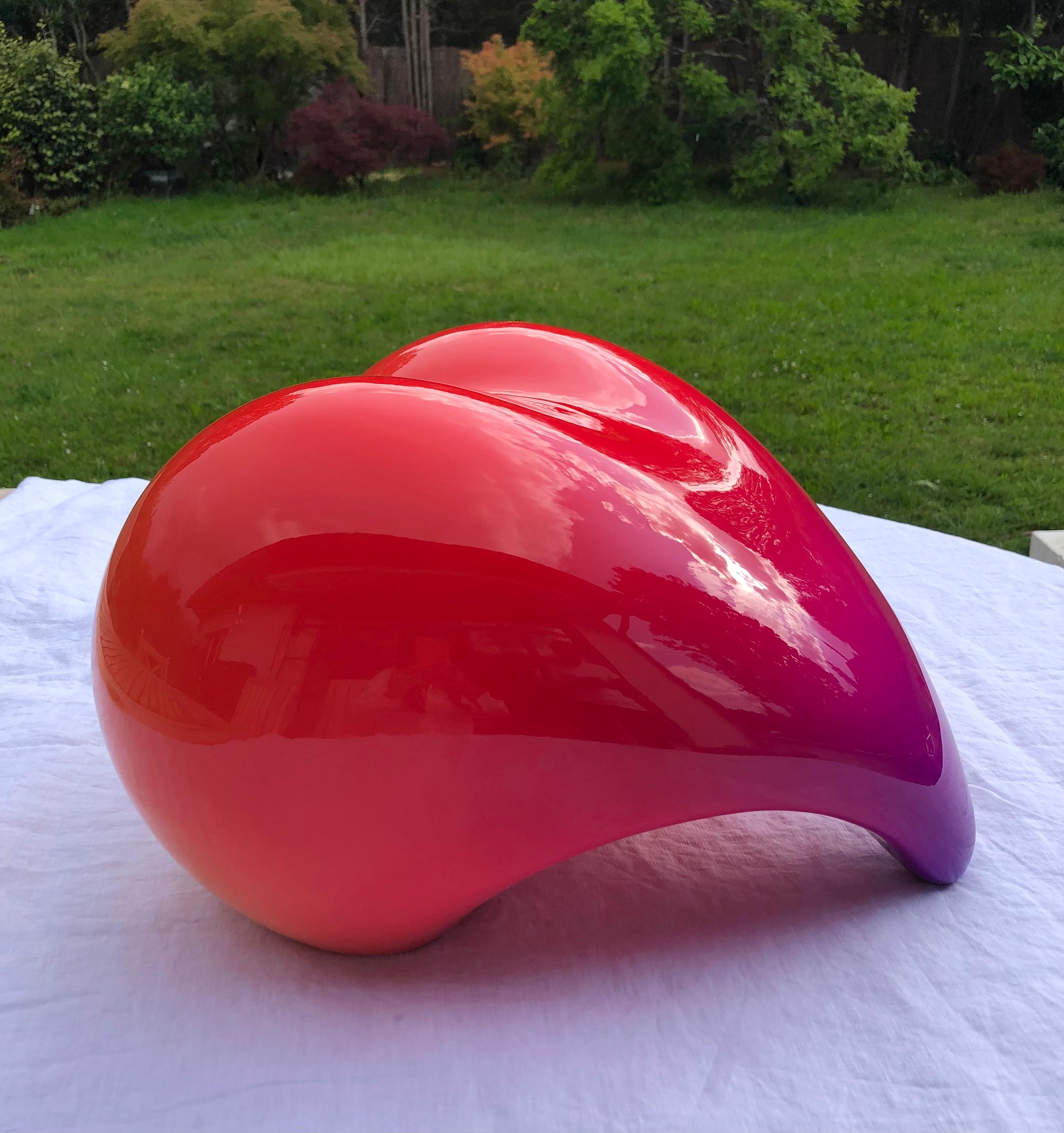 Imagine II - Pink Abstract Sculpture by Cat Sirot