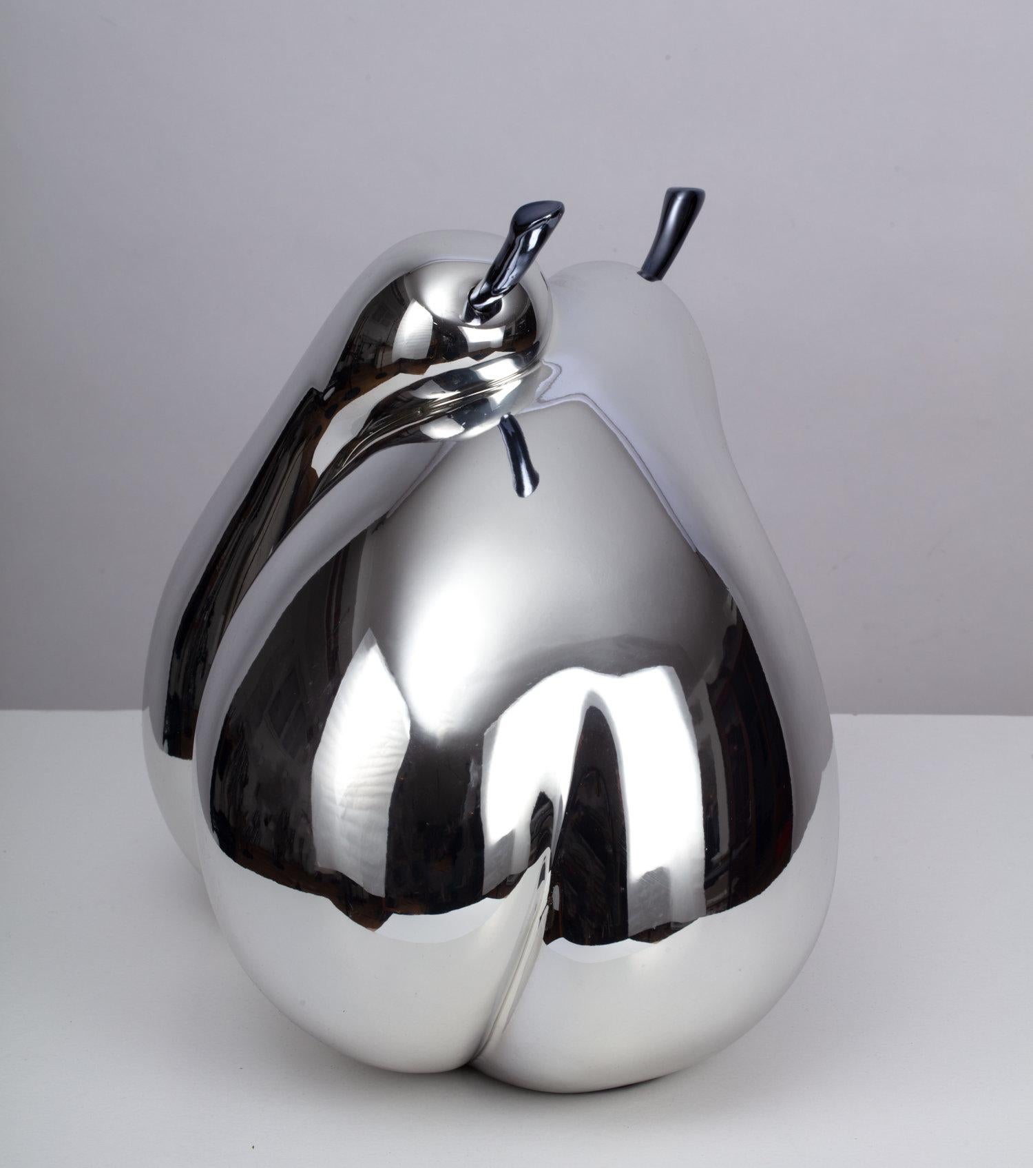 Love Pears - Silver - Sculpture by Cat Sirot