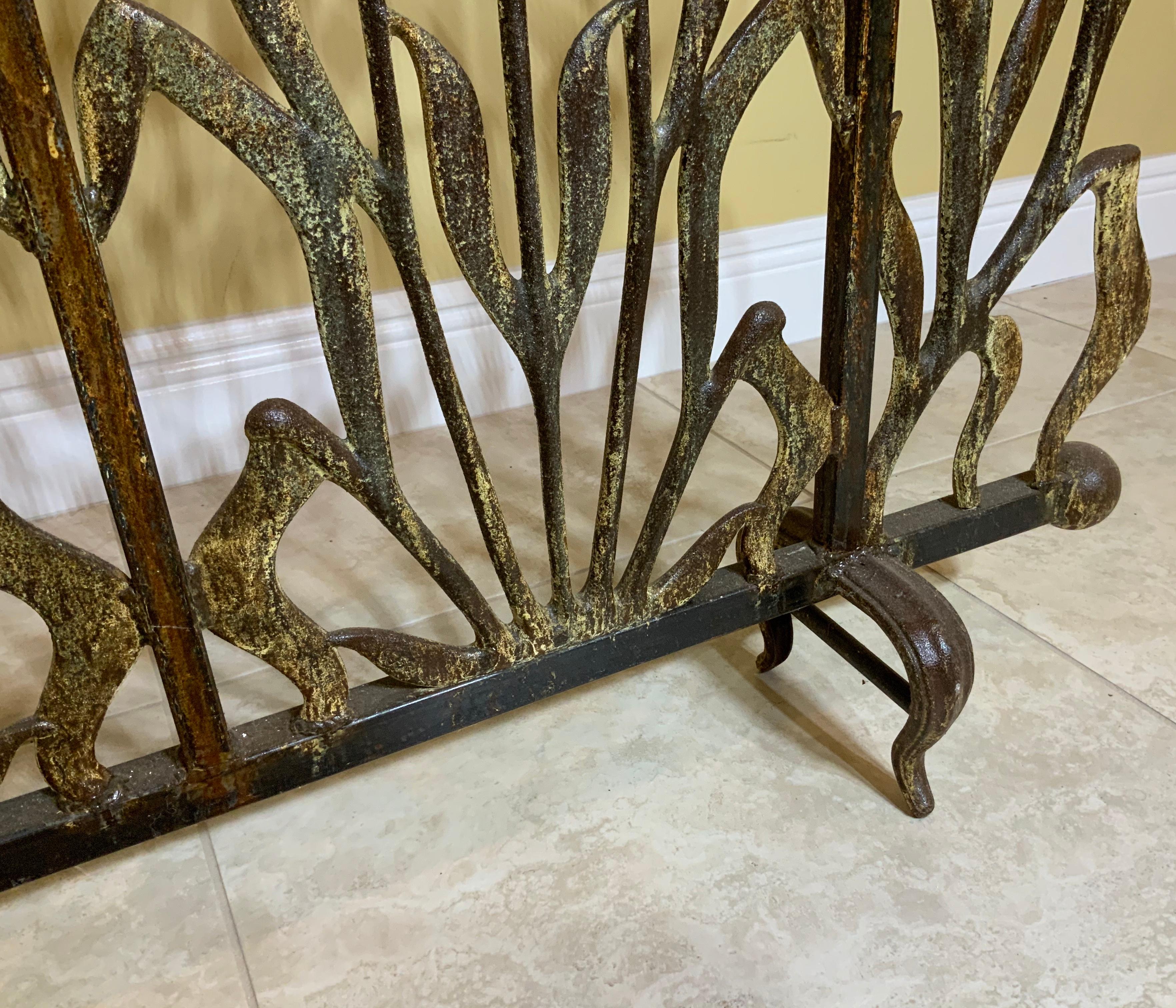 Cat Tail Fireplace Screen For Sale at 1stDibs cat fireplace screen