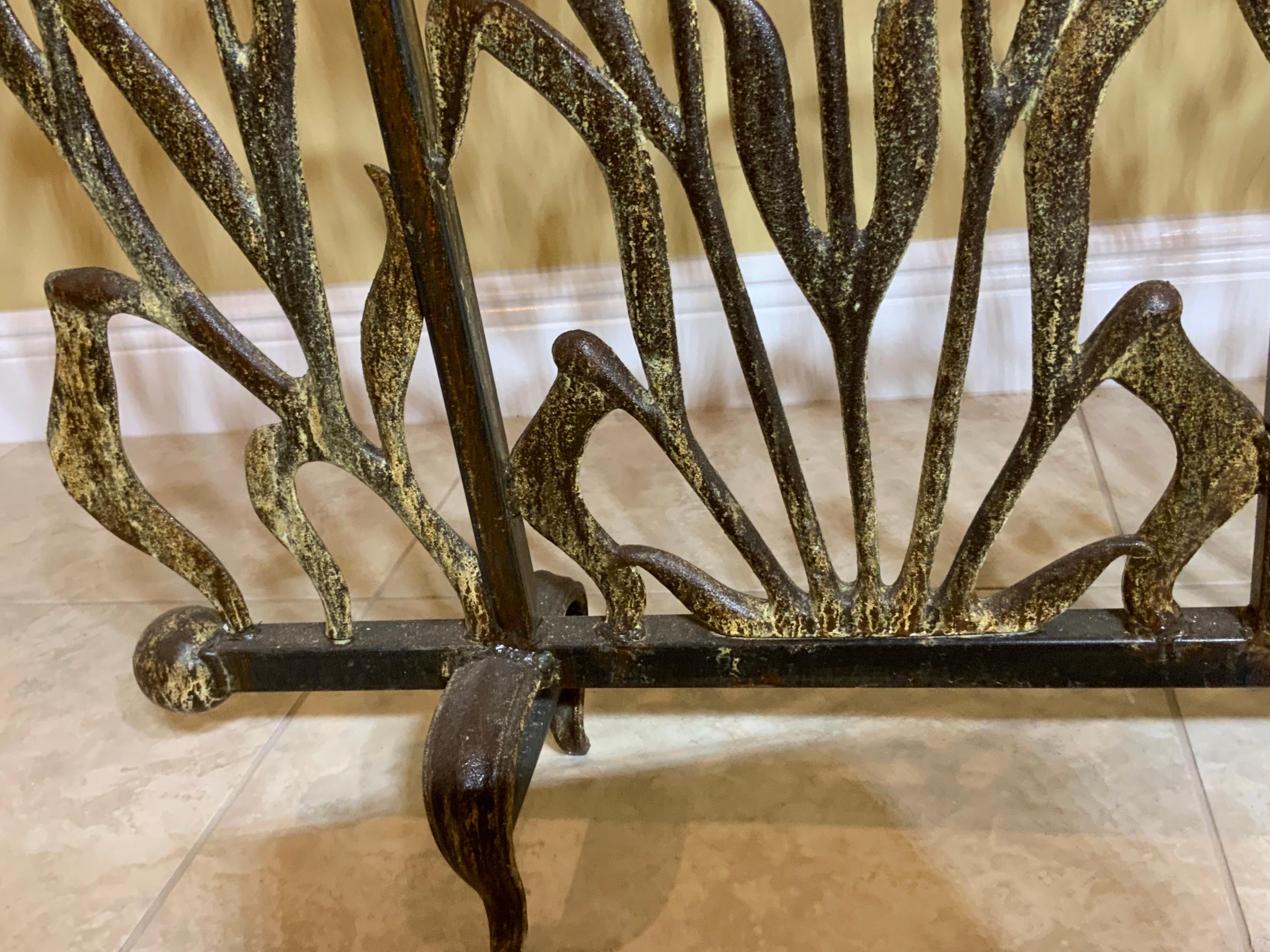 Cat Tail Fireplace Screen For Sale at 1stDibs cat fireplace screen