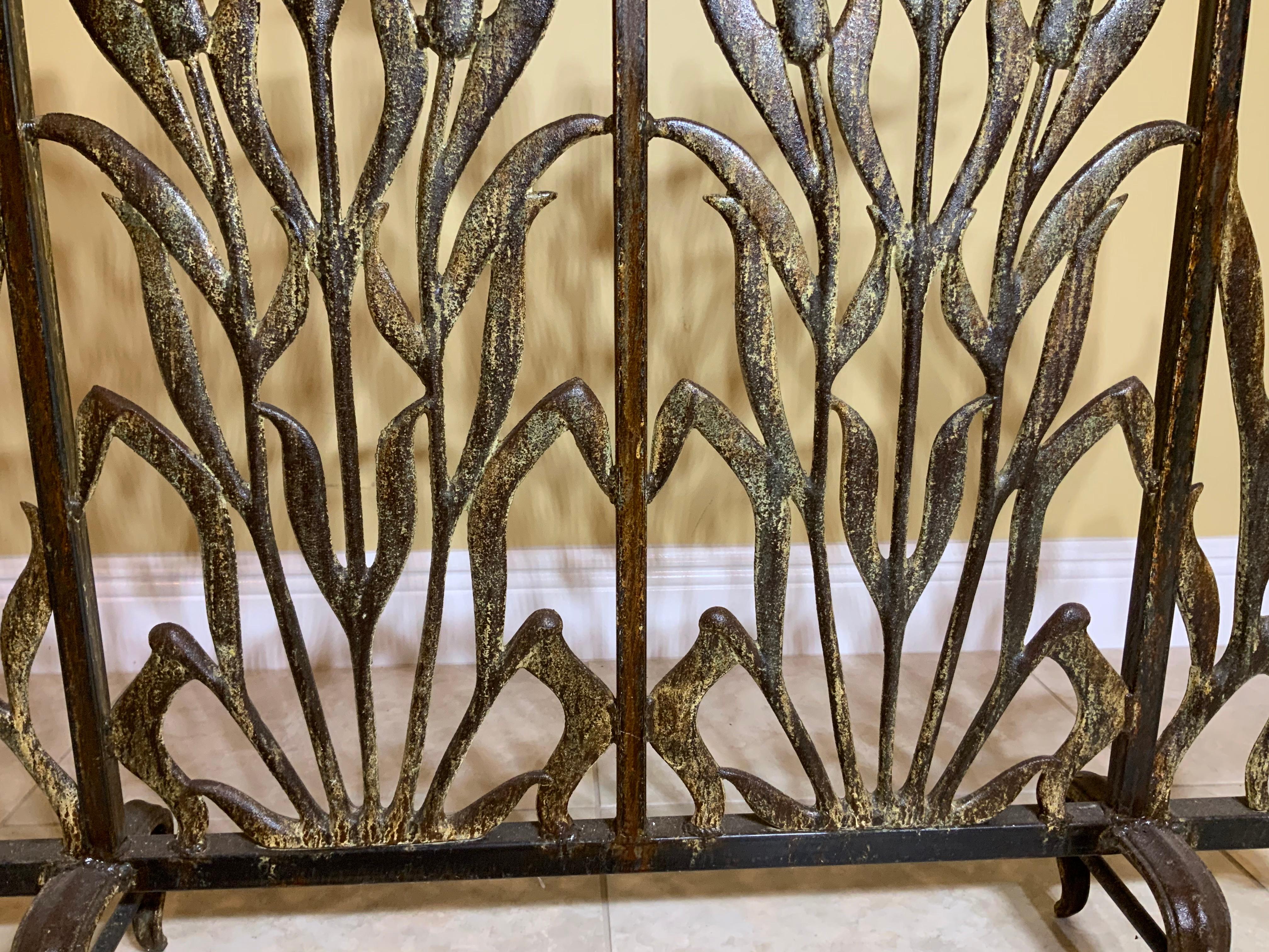 Cat Tail Fireplace Screen For Sale at 1stDibs cat fireplace screen