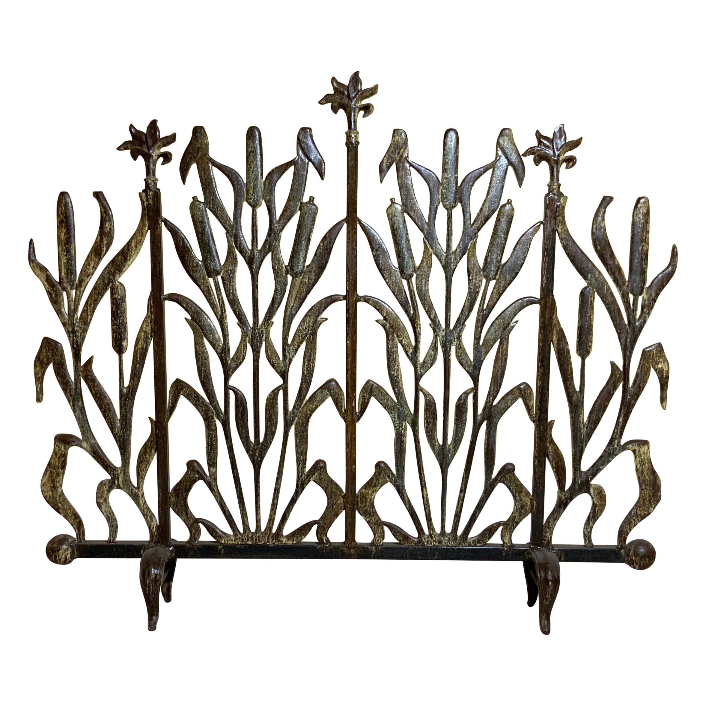 Cat Tail Fireplace Screen For Sale at 1stDibs cat fireplace screen