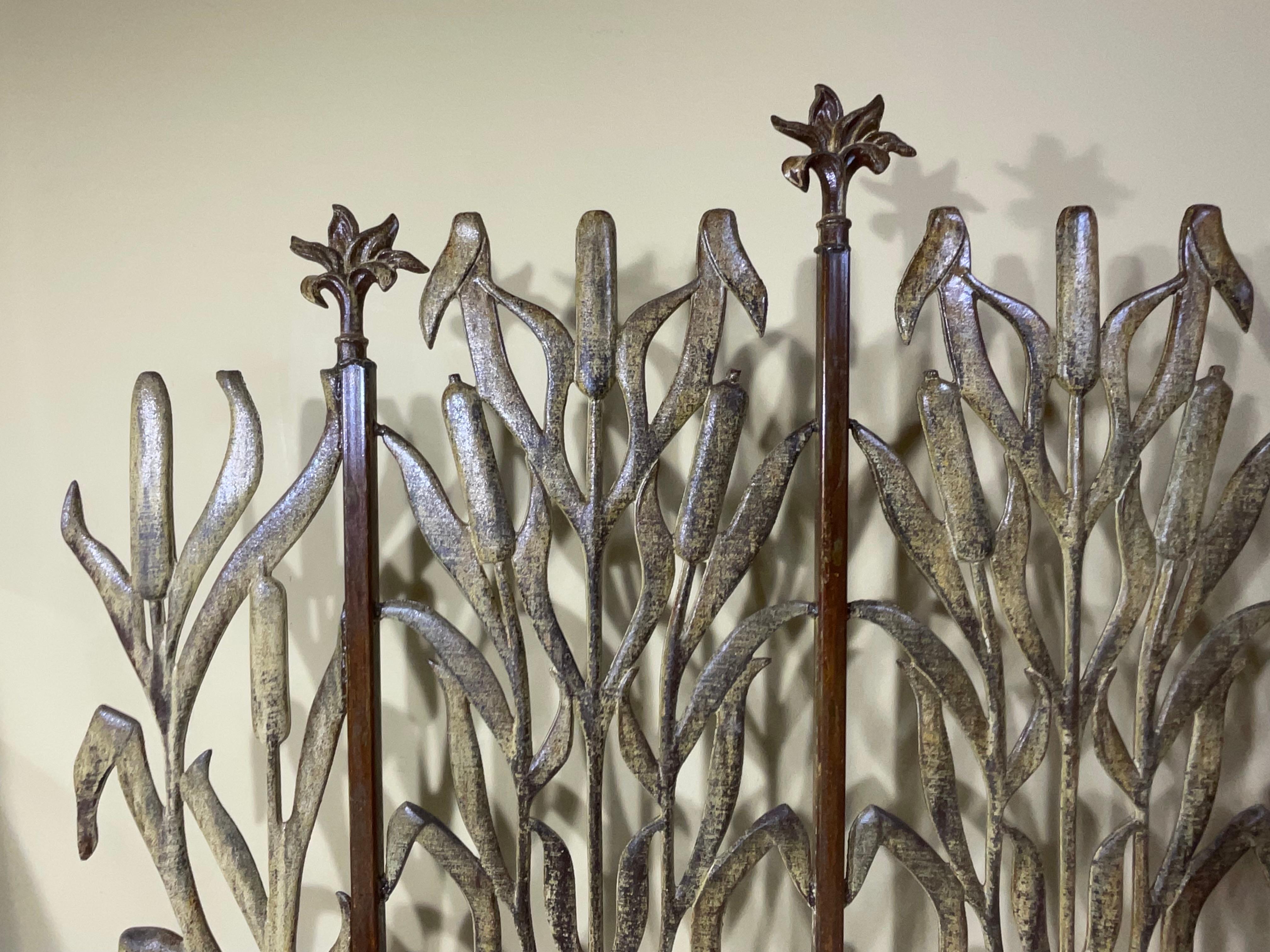 Cat Tail Iron Fireplace Screen 4