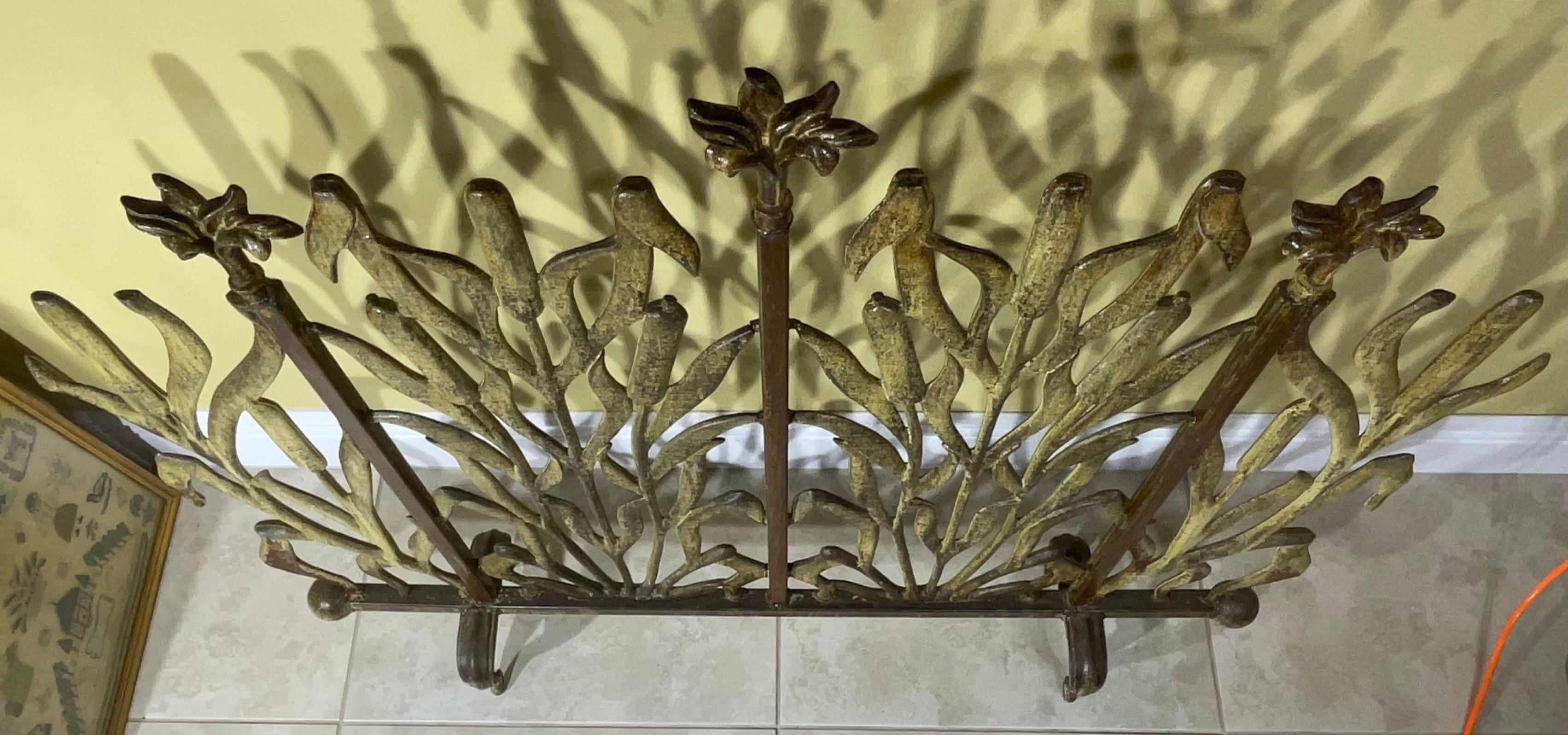 Cat Tail Iron Fireplace Screen 5