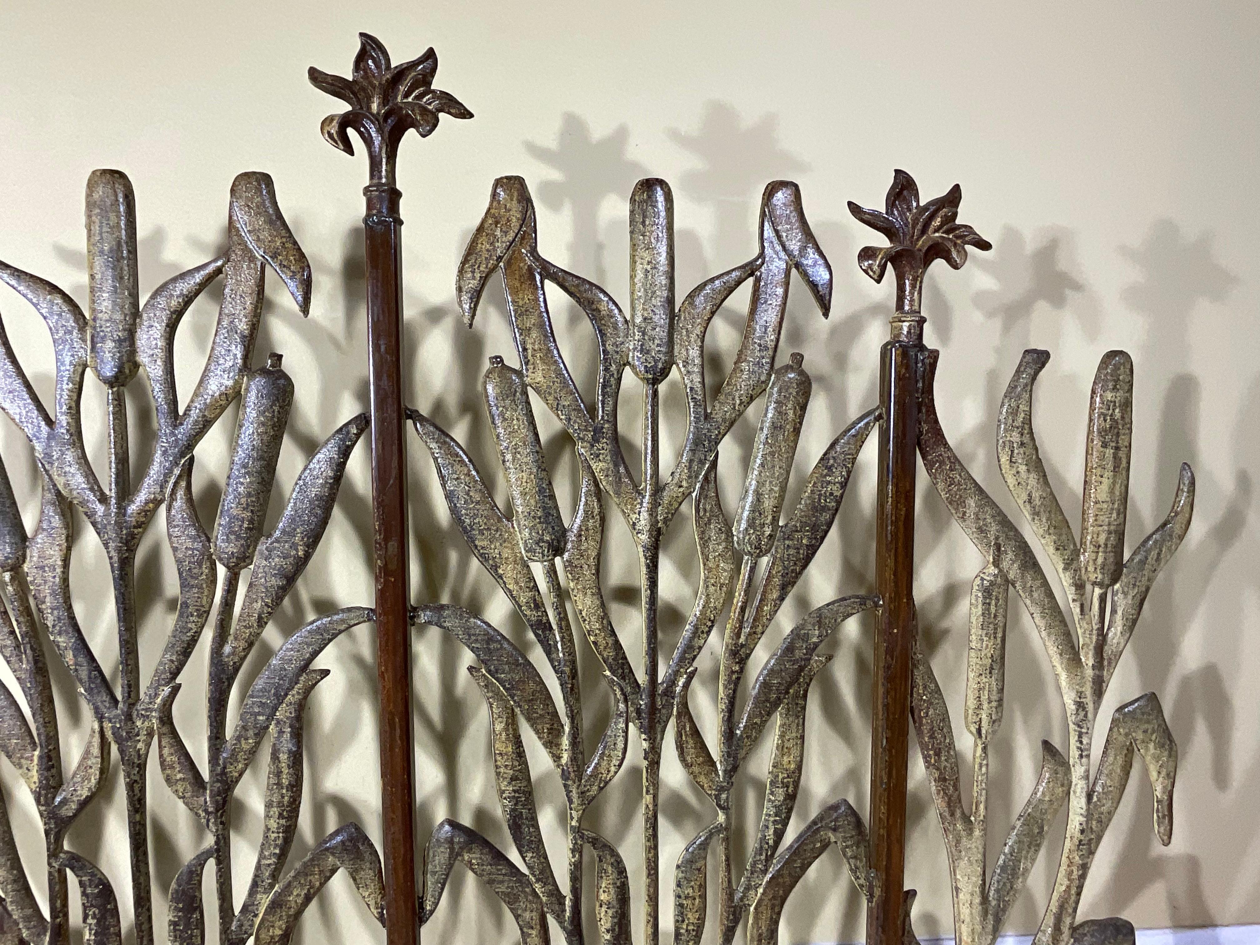 Cat Tail Iron Fireplace Screen 3