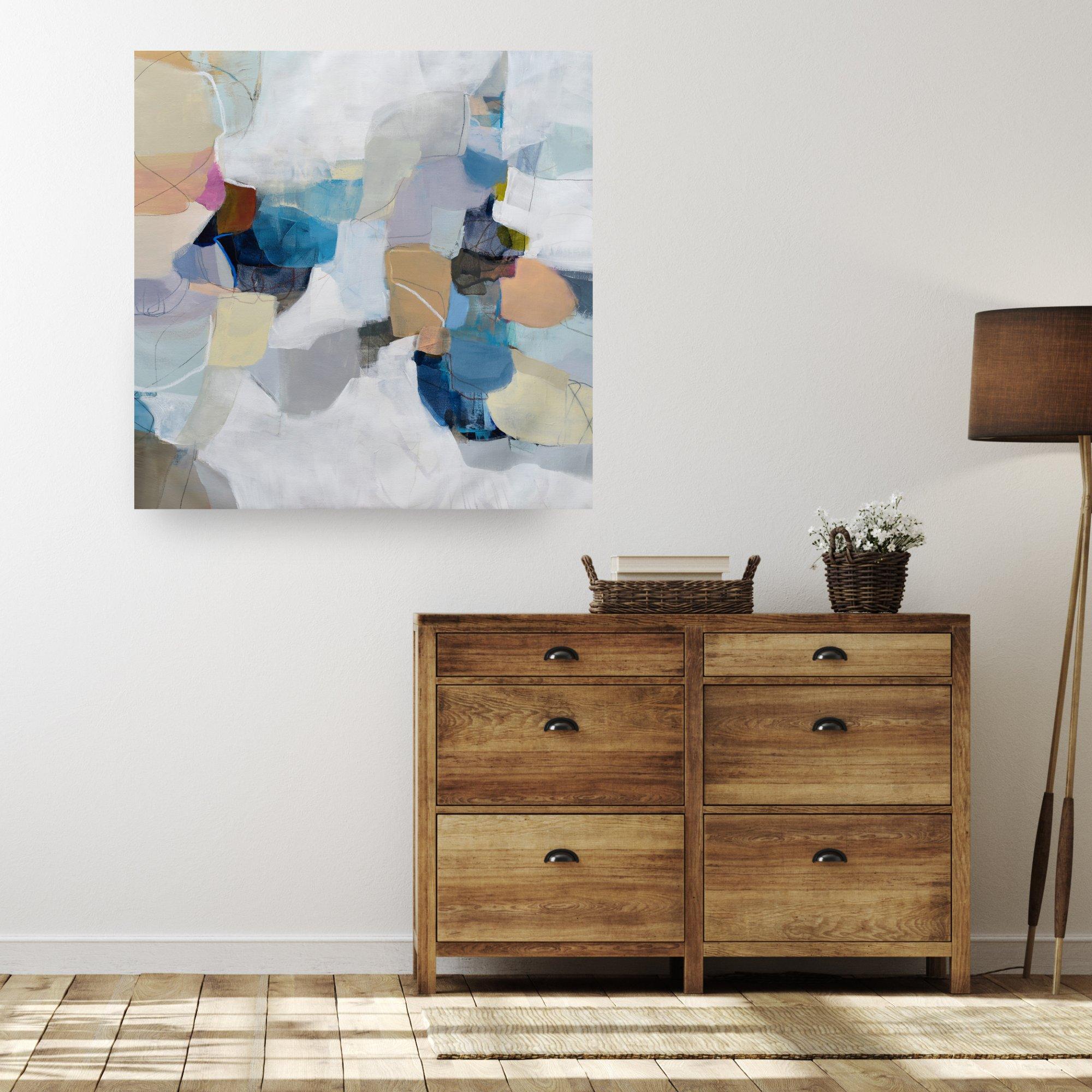 Timeless No. 2-original abstract brushwork multimedia painting- contemporary art - Abstract Art by Cat Tesla