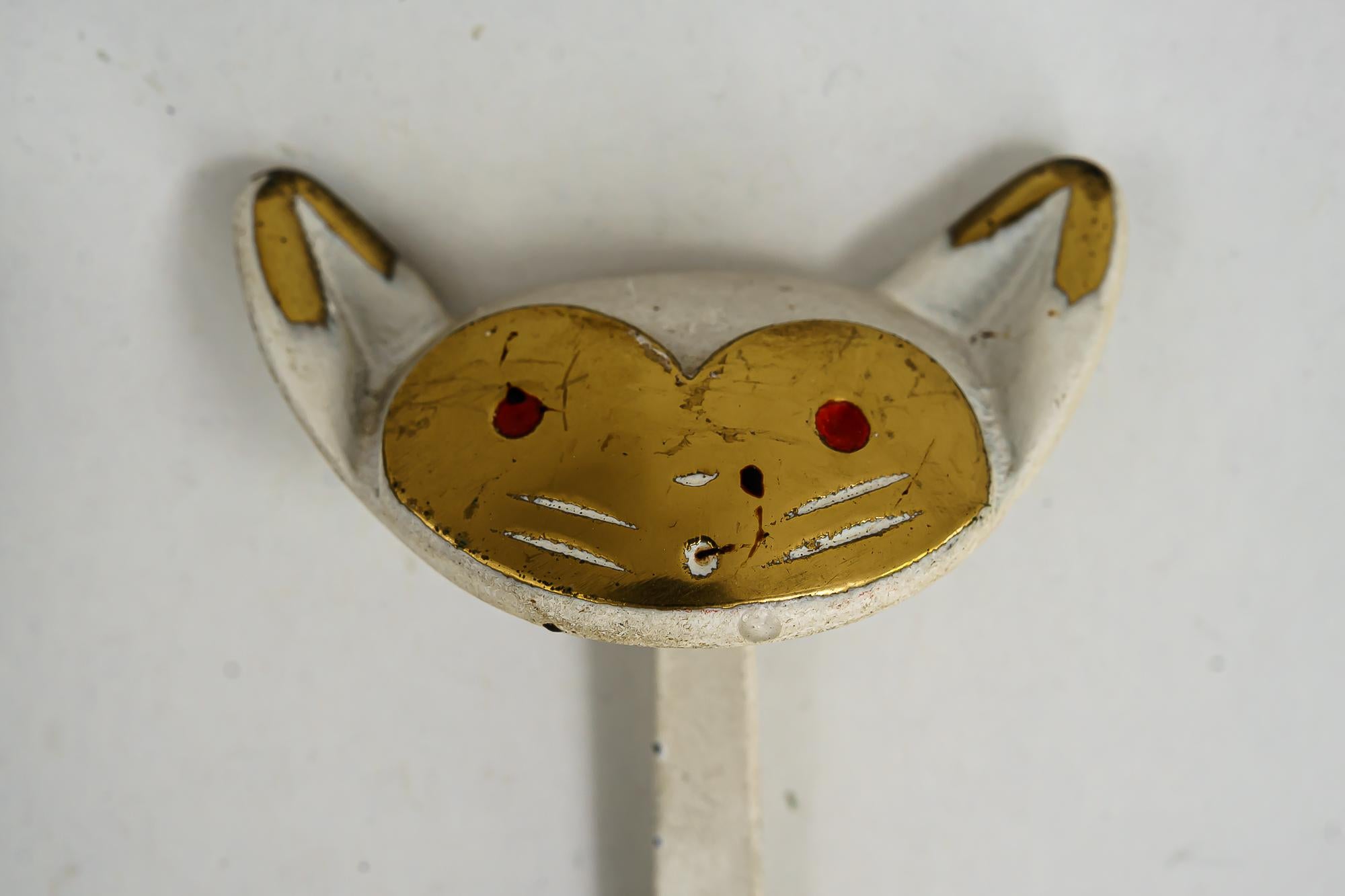 Cat Wall Hooks by Walter Bosse, 'Price Per Piece' In Good Condition For Sale In Wien, AT