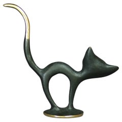 CAT Walter Bosse figurine ottone patinato nuovo Vienna Austria TALISMAN