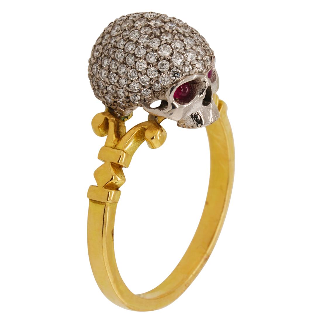skull gold ring