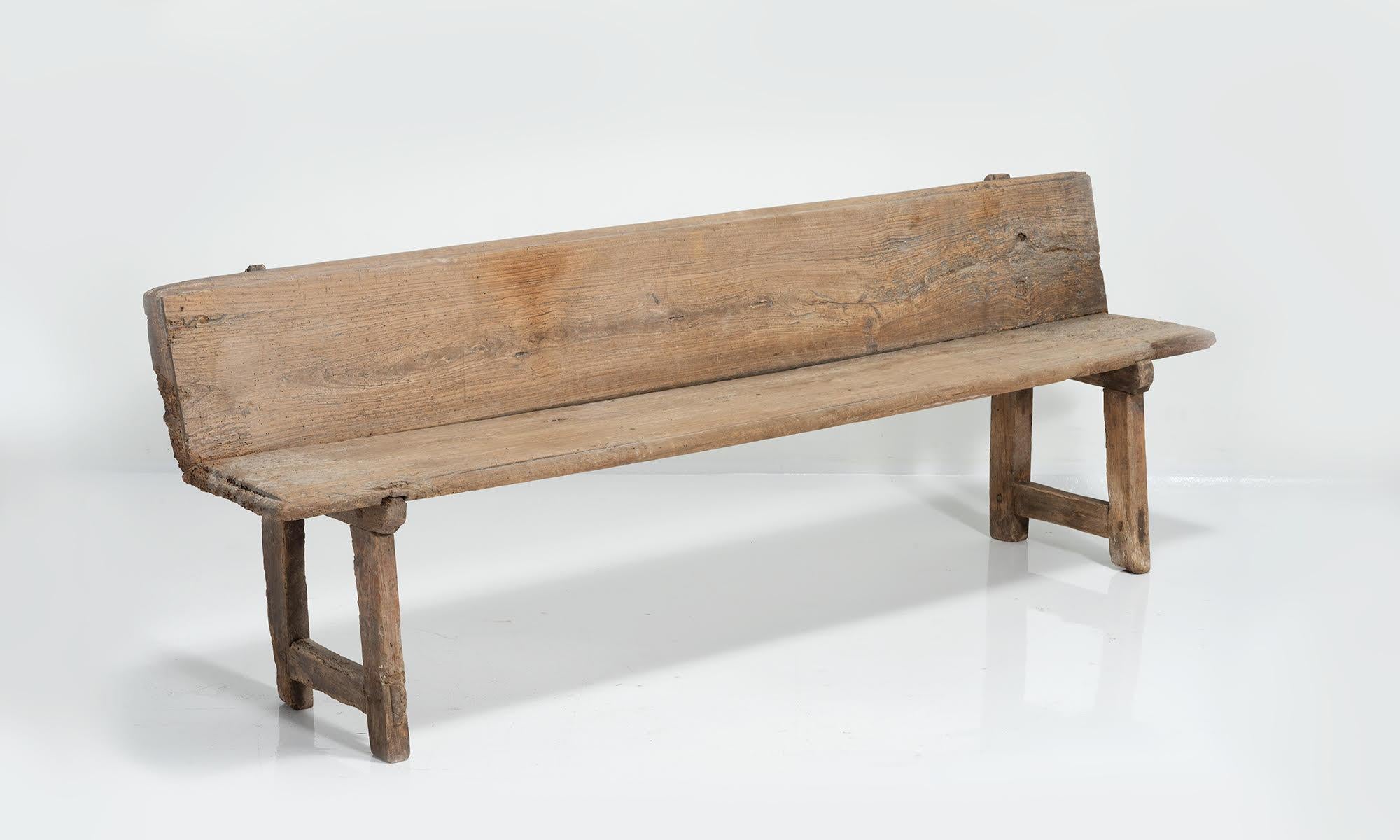 Catalan bench, Spain, 19th century.

Single plank seat and back.