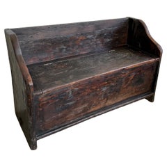 Antique Catalan Bench with Storage