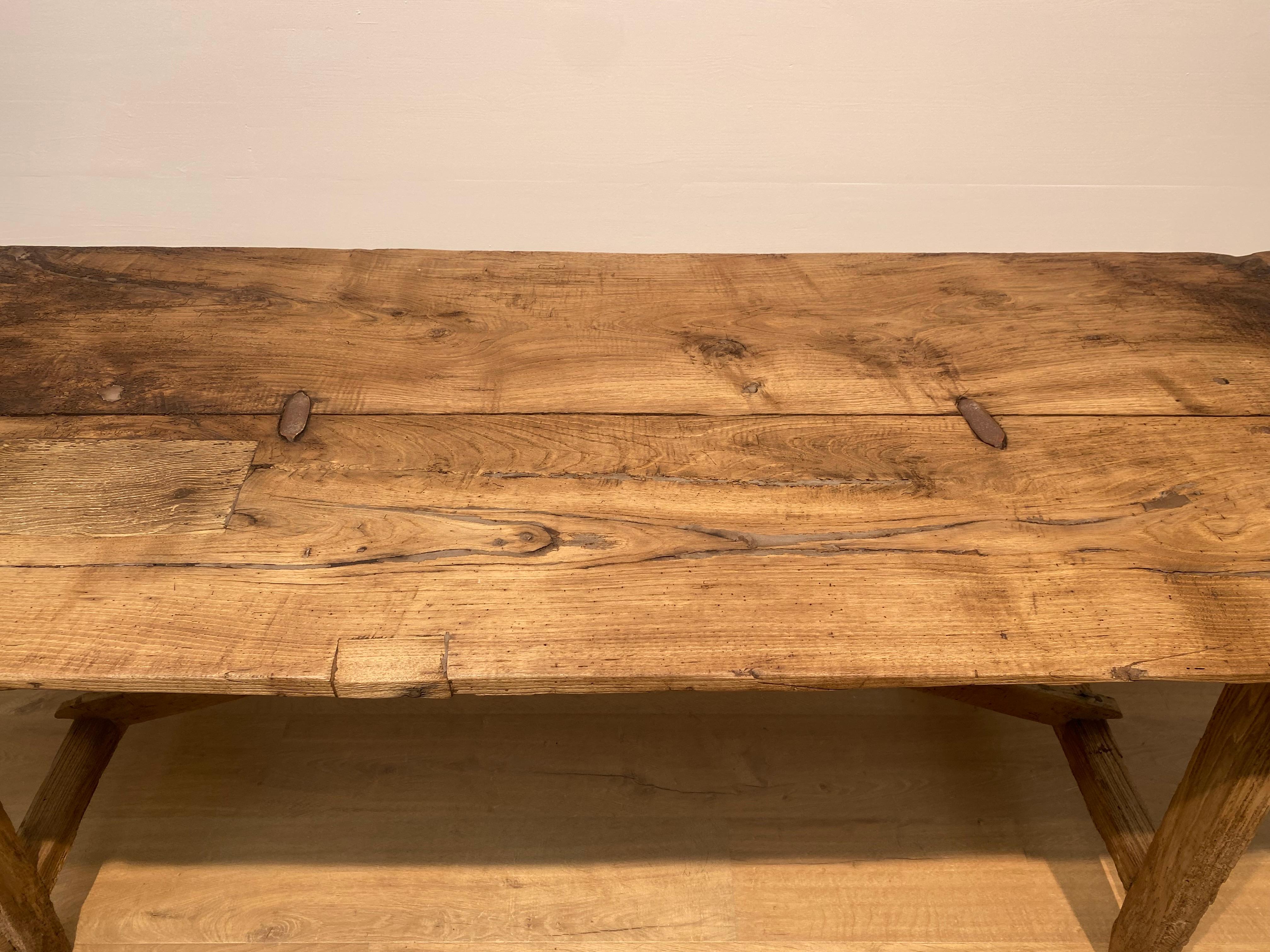 Blanchi Table de ferme catalane blanchie