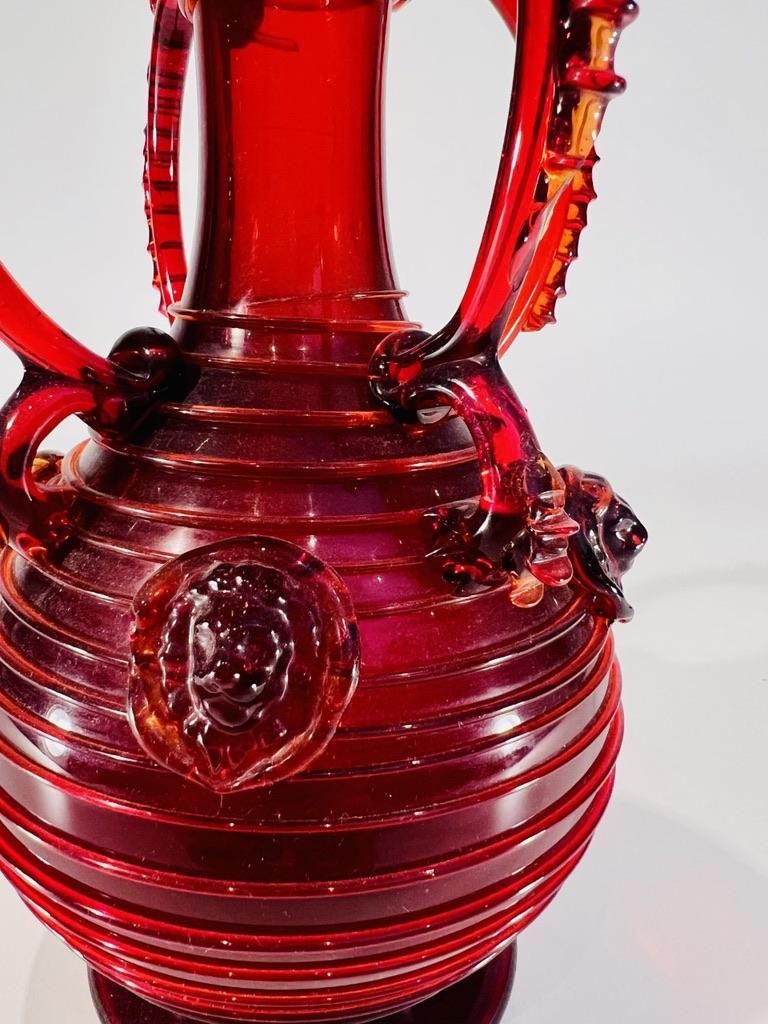 Spanish Large Catalan blown artistic glass circa 1900 Art Nouveau For Sale