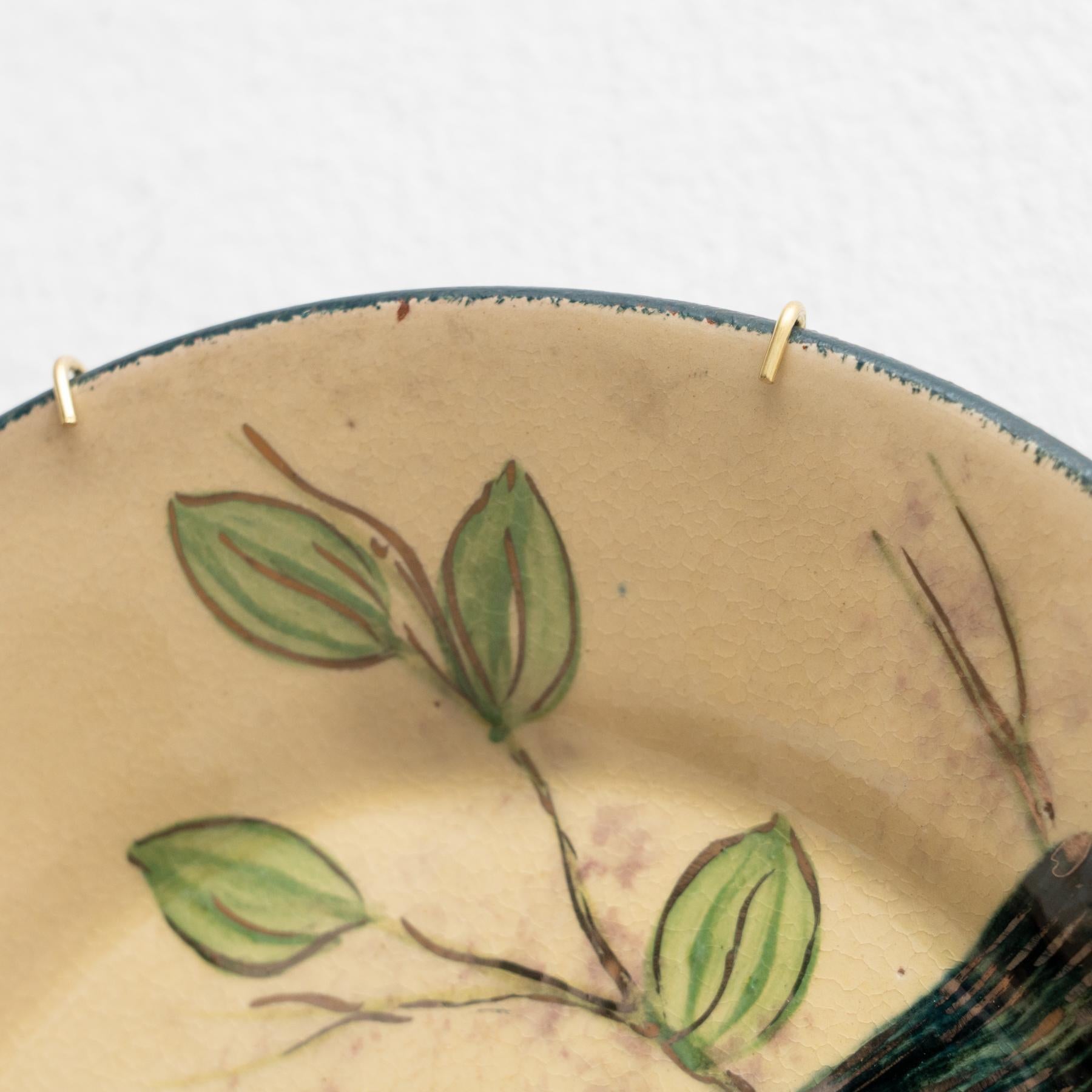 Piatto in ceramica dipinto a mano Catalan Diaz Costa, 1960 circa in vendita 3