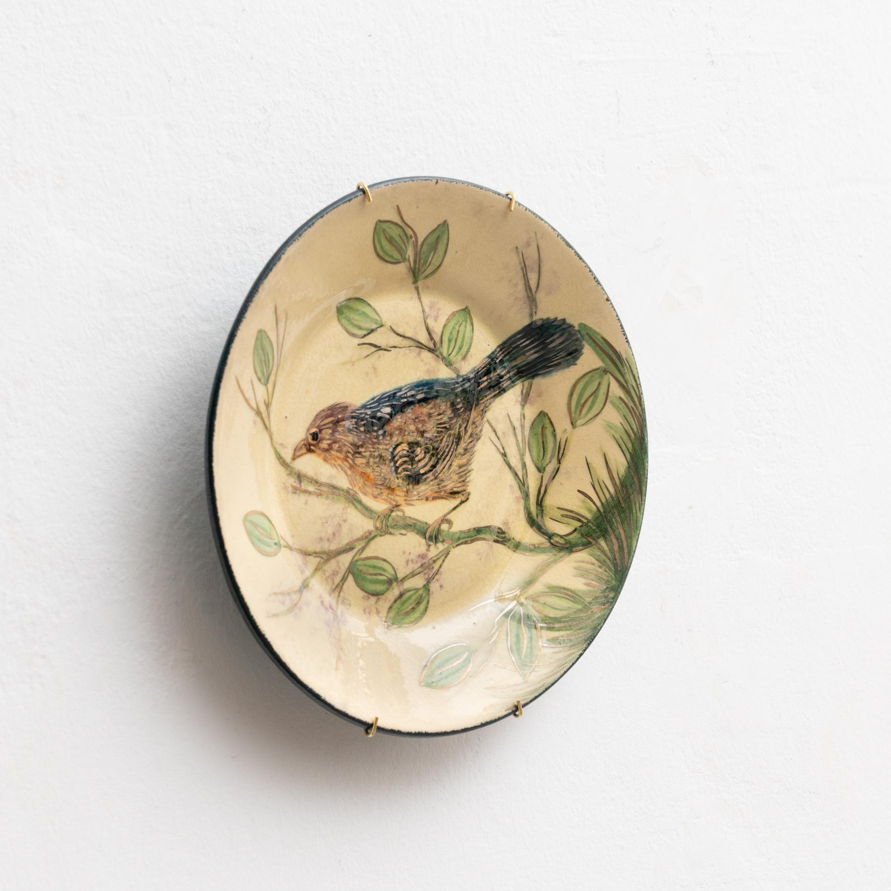 Ceramica Piatto in ceramica dipinto a mano Catalan Diaz Costa, 1960 circa in vendita