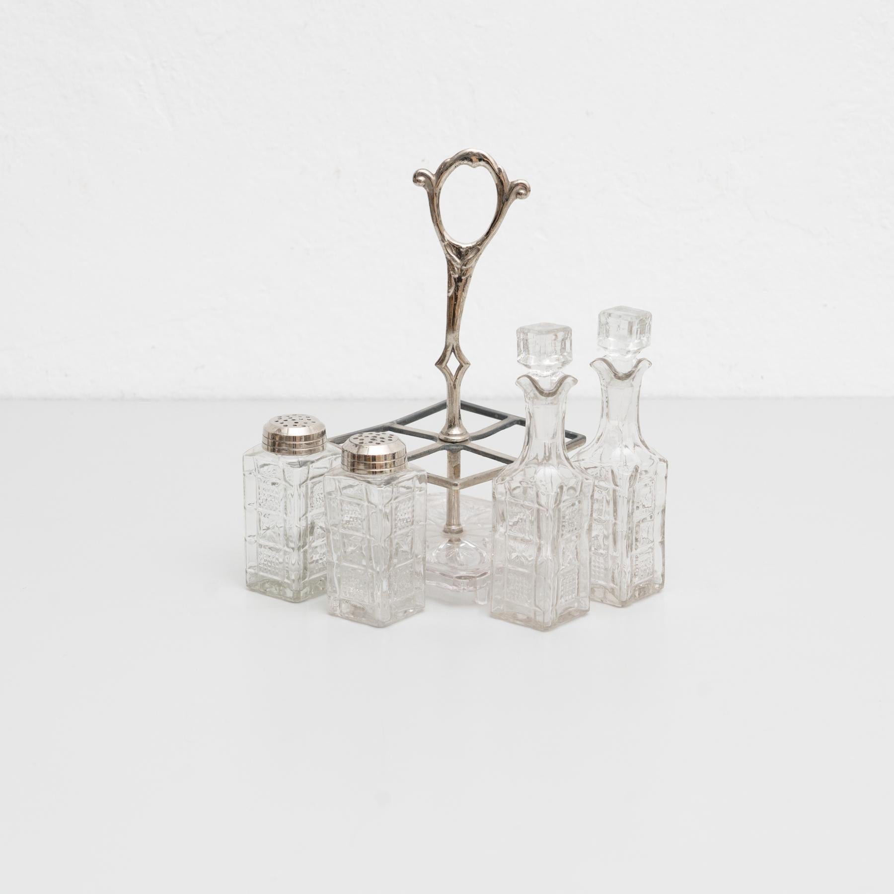 Set de burettes en verre catalan, vers 1940 en vente 5