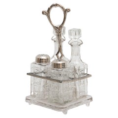 Set de burettes en verre catalan, vers 1940