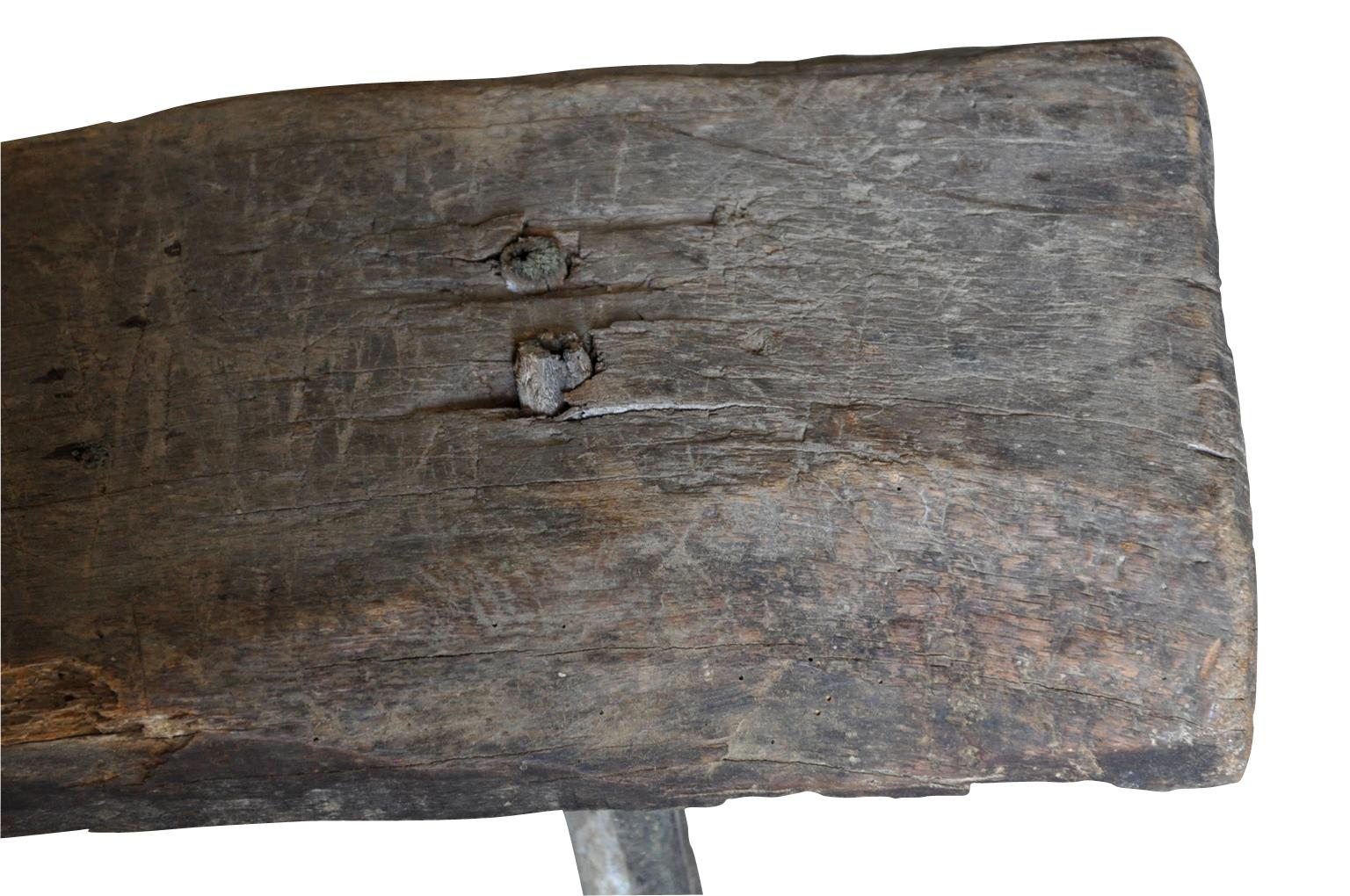 Oak Catalan Primitive 18th Century Bench