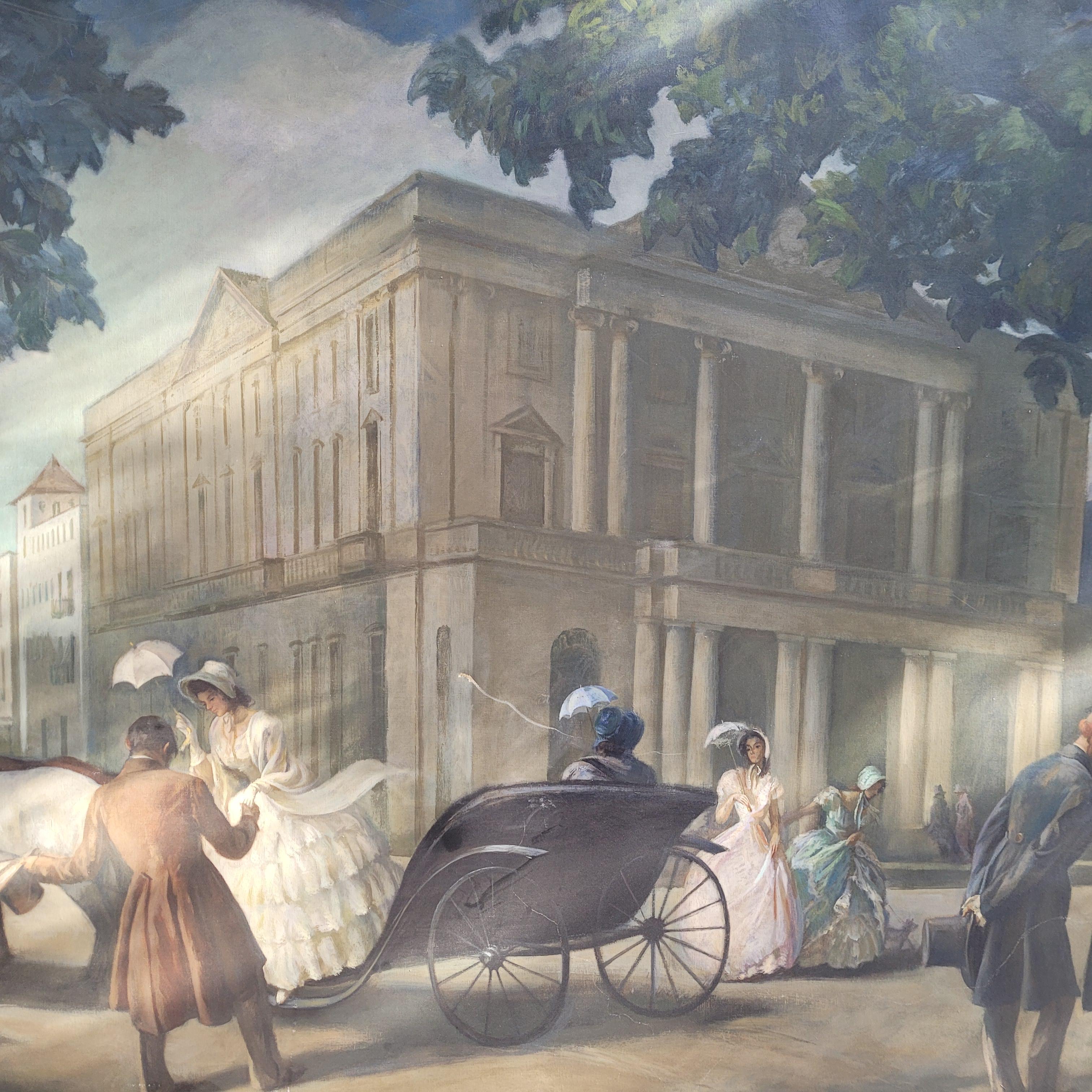 Catalan School Large Painting  