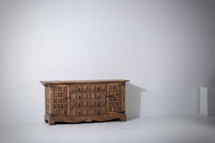 Catalan Spanish Baroque Carved Walnut Tuscan Credenza or Buffet