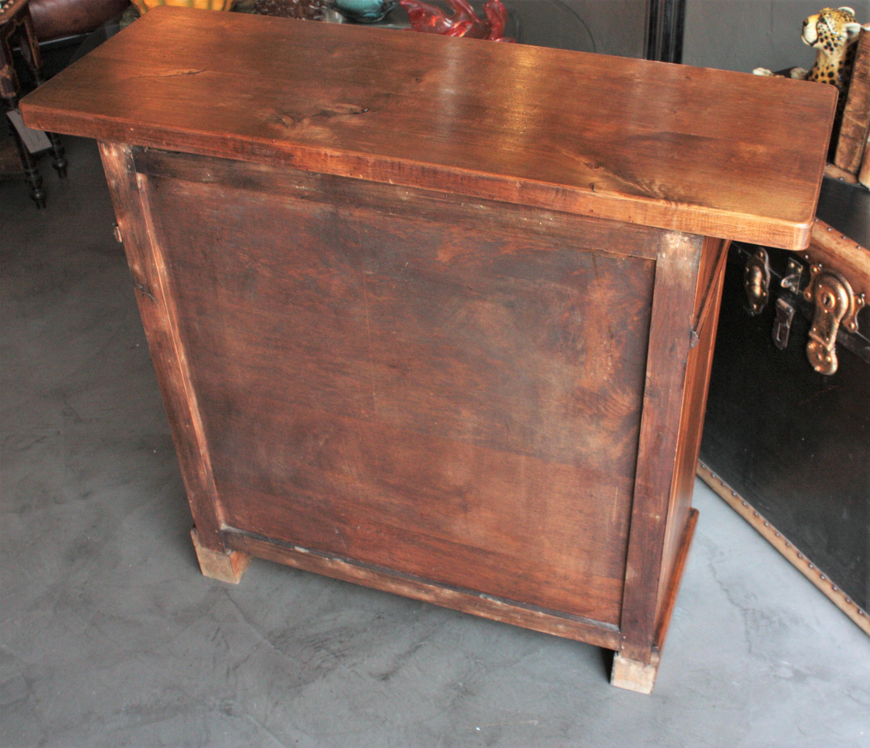 Catalan Spanish Carved Walnut Two-Drawer Credenza or Buffet 10