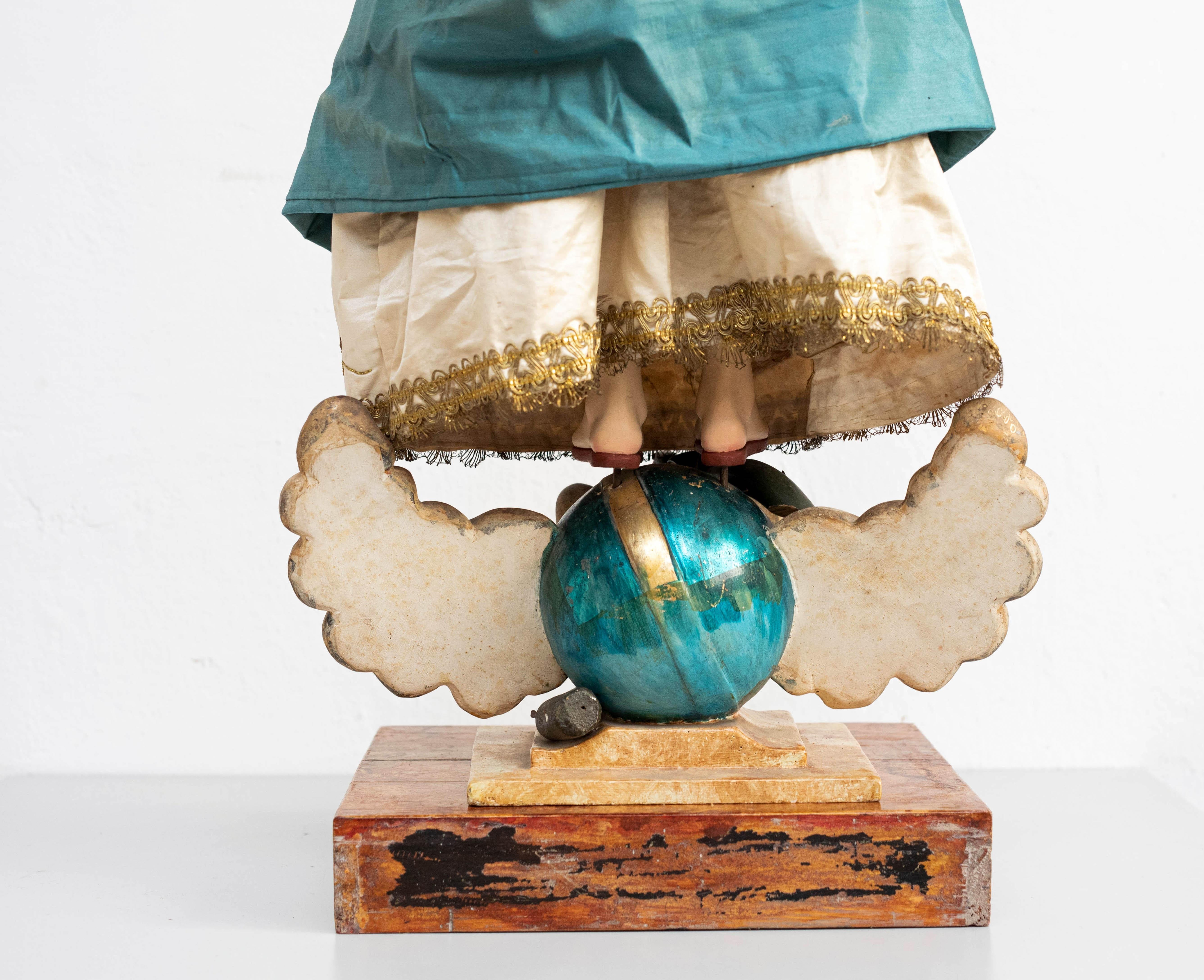 Catalan Virgin Wood Sculpture, Capipota For Sale 2
