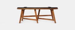 Catalina 120, Tropical Hardwood and Leather Daybed, Contemporary Mexican Design