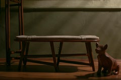 Desierto Bench 80 Beige, Hardwood and Leather, Contemporary Mexican Design