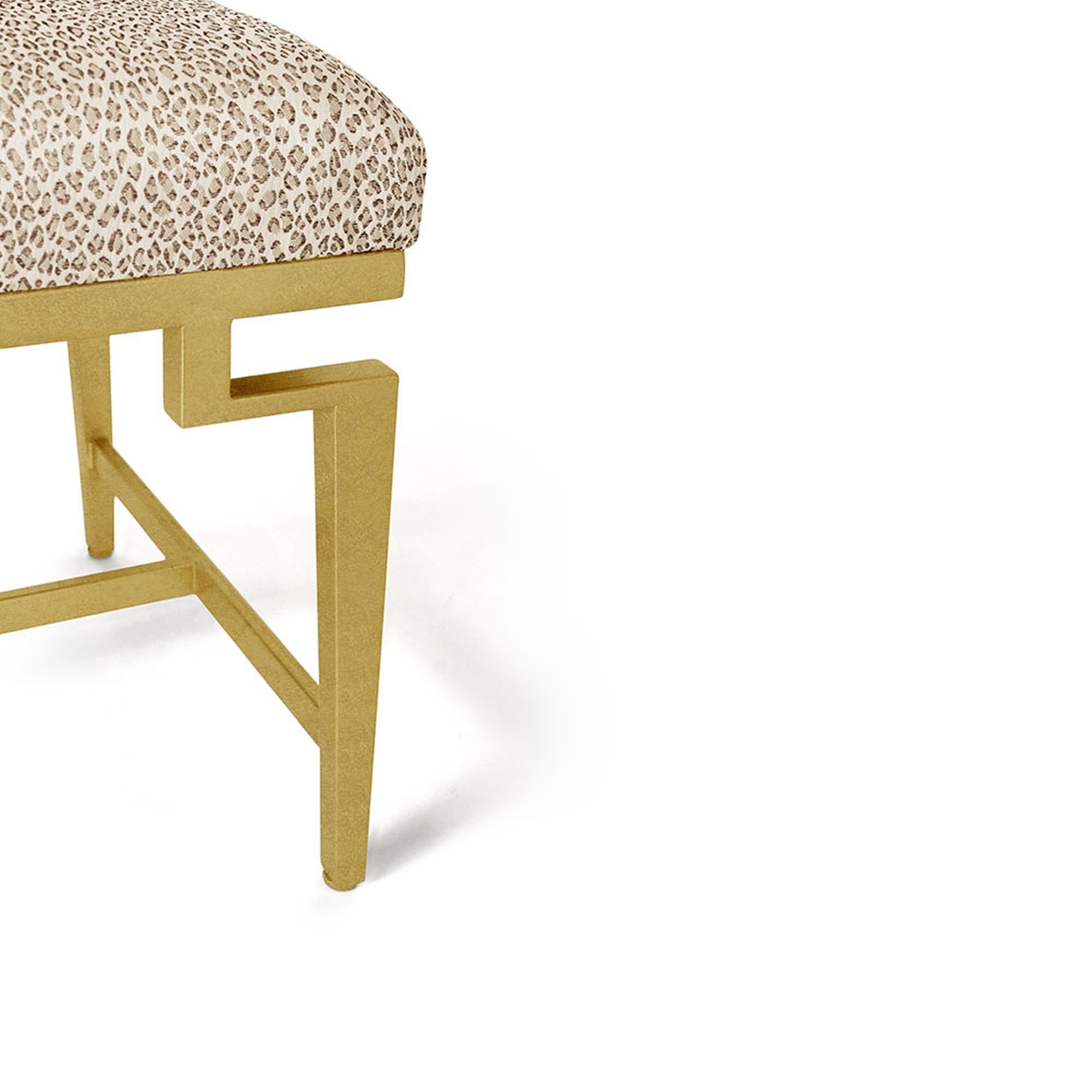 gold vanity bench