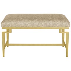 Catalina Vanity Bench with Gold Leaf Detail by Innova Luxuxy Group