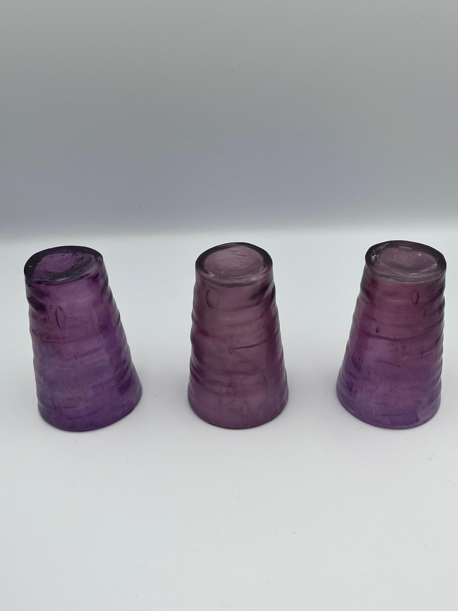 Catalina Vase and set of 11 Juice Glasses by Consolidated Glass Company For Sale 1