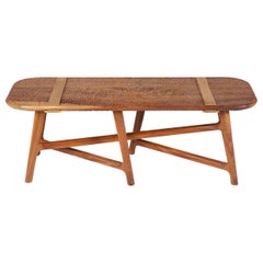 Catalina Wood Carved Bench