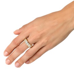 7.85ct Emerald Cut Bezel Set Diamond Ring in 18K Yellow Gold