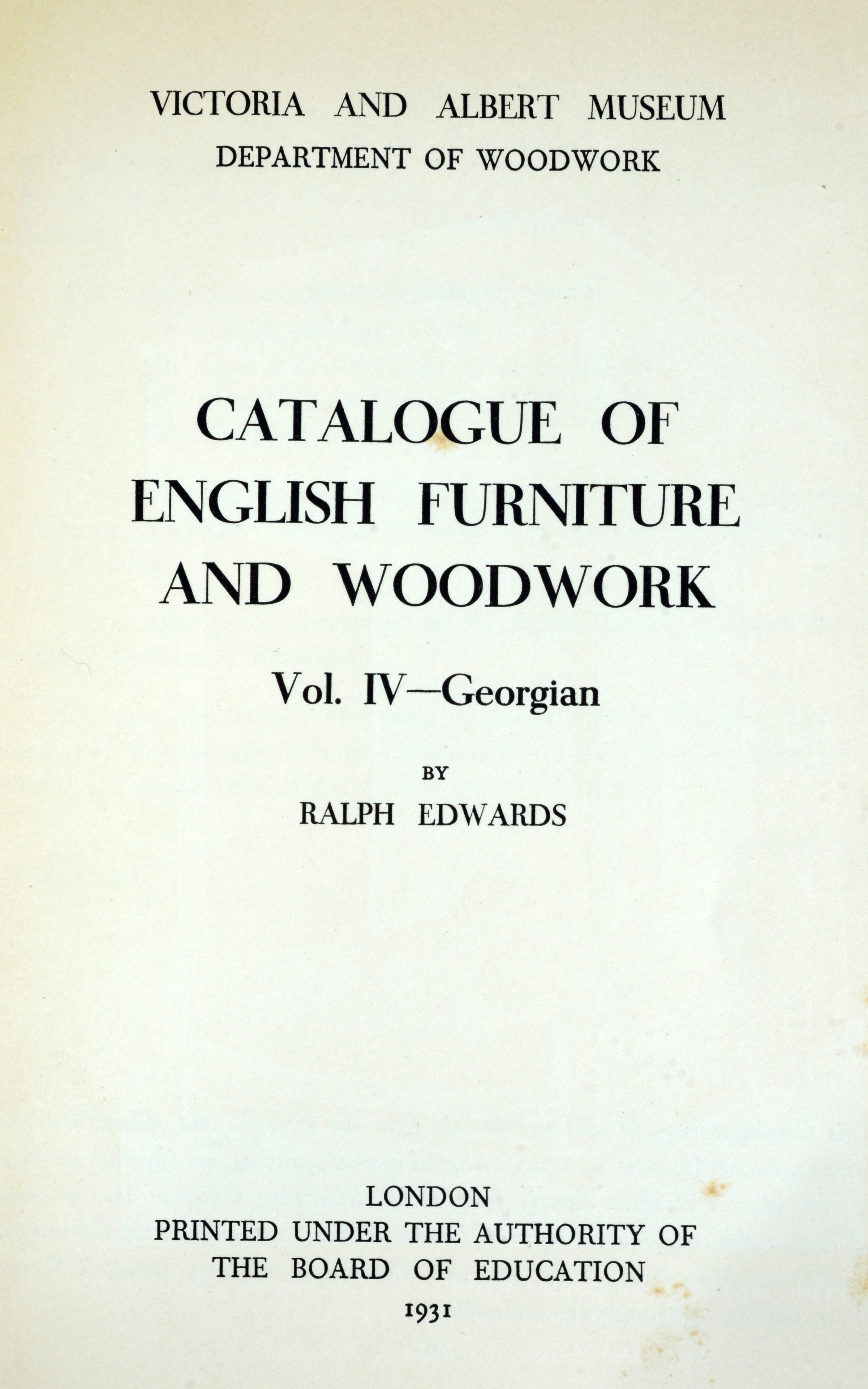 Catalogue des meubles et boiseries anglaises, Vol. III & Vol IV, 1ère édition en vente 13
