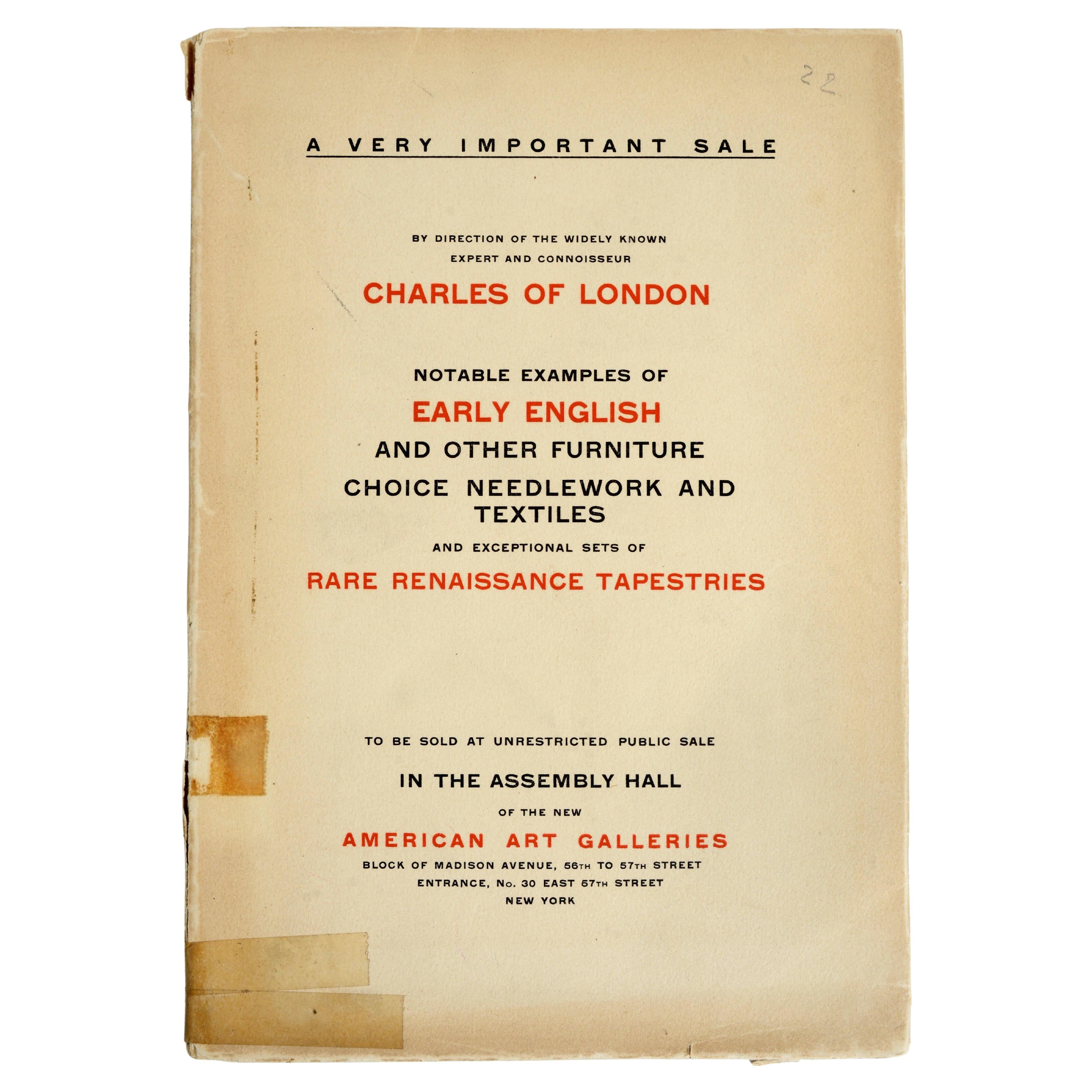 Catalogue of the Charles of London Collection of Notable Examples c1922