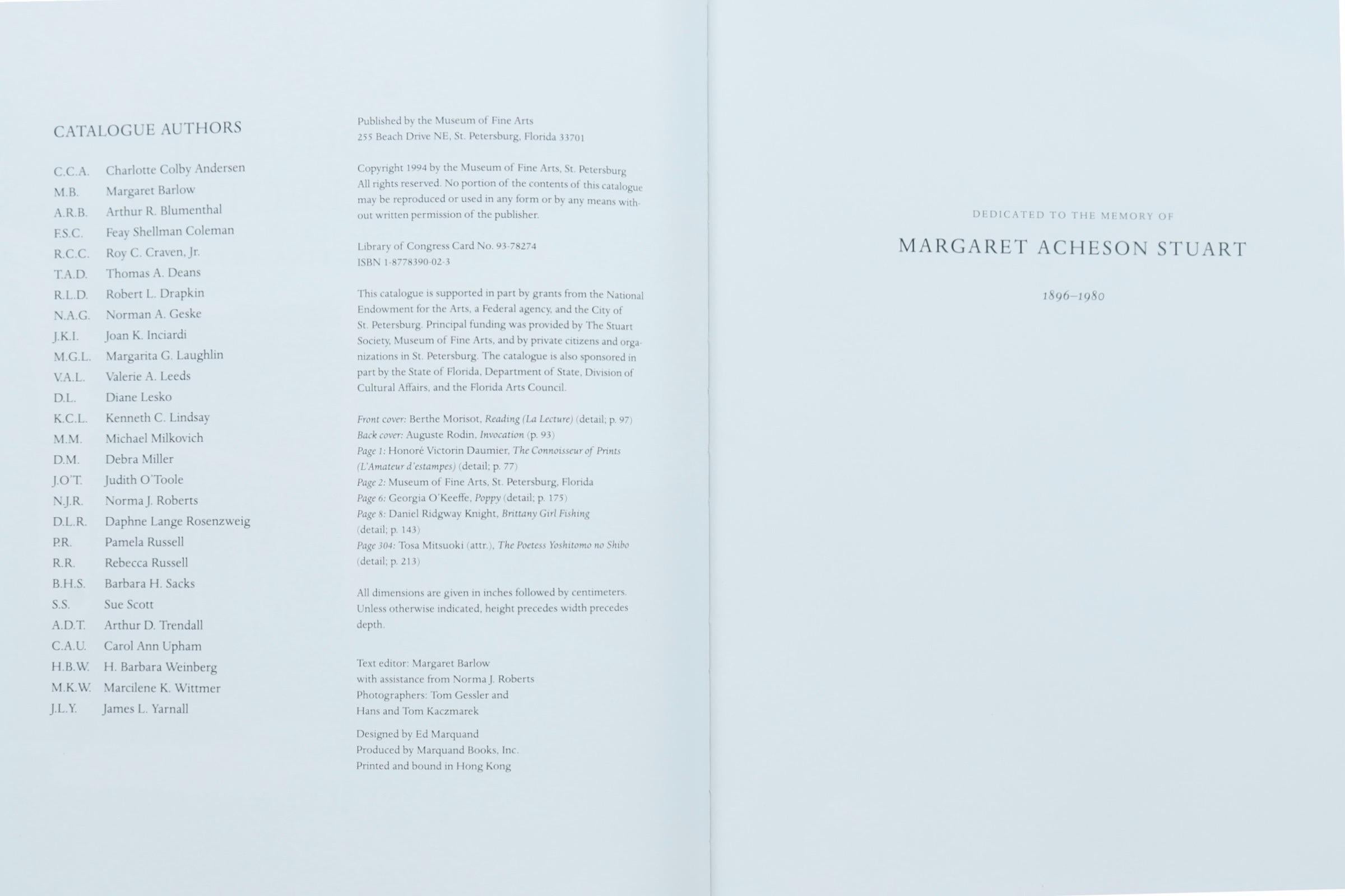 Late 20th Century Catalogue of the Collection, Museum of Fine Arts, St. Petersburg Florida For Sale